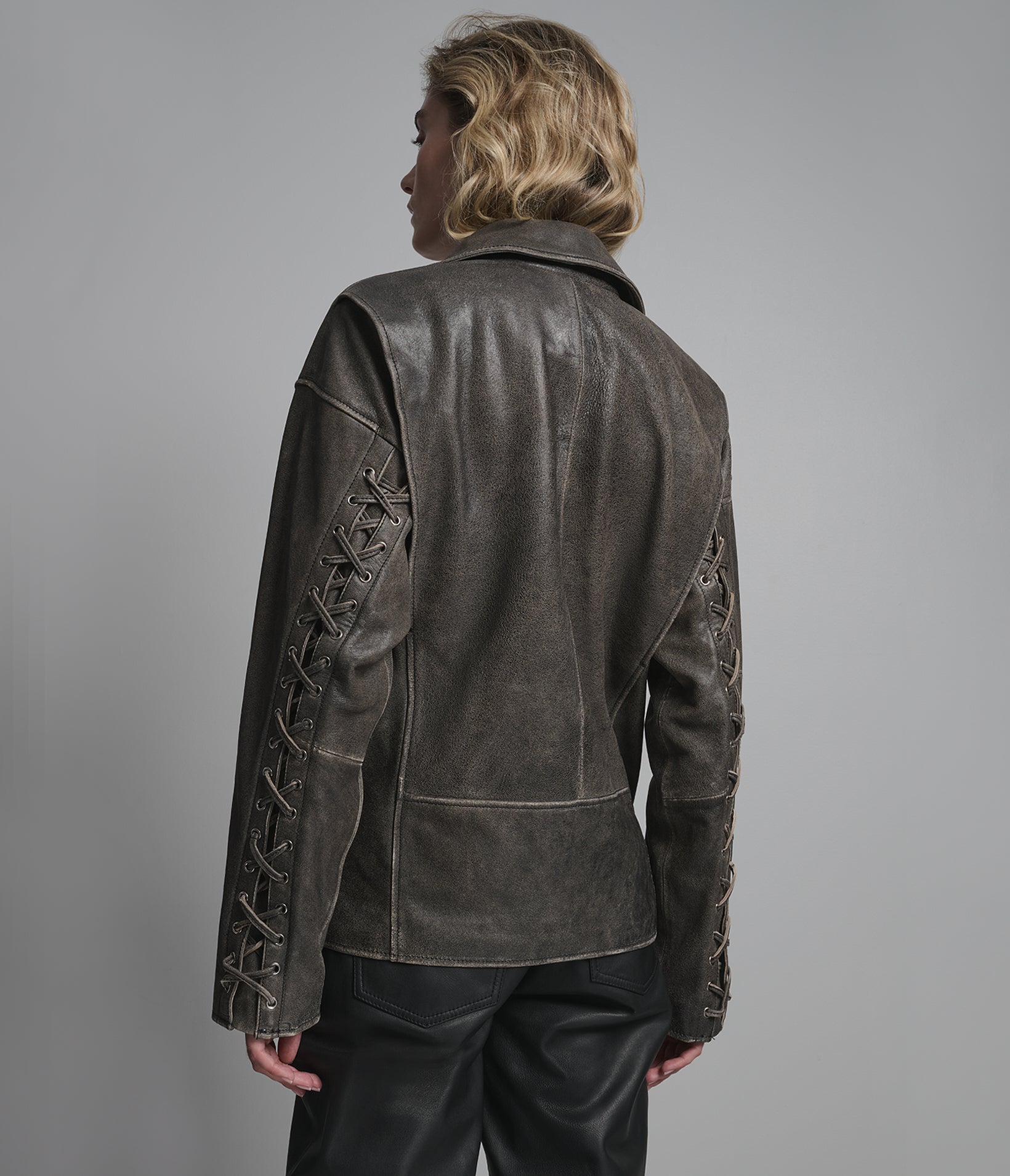 Briana Oversized Asymmetric Leather Moto Jacket View 3 | Motorcycle Jackets Briana Oversized Asymmetric Leather Moto Jacket View 3 | Motorcycle Jackets