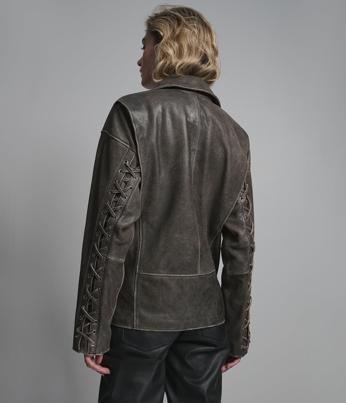 Briana Oversized Asymmetric Leather Moto Jacket | Wilsons Leather