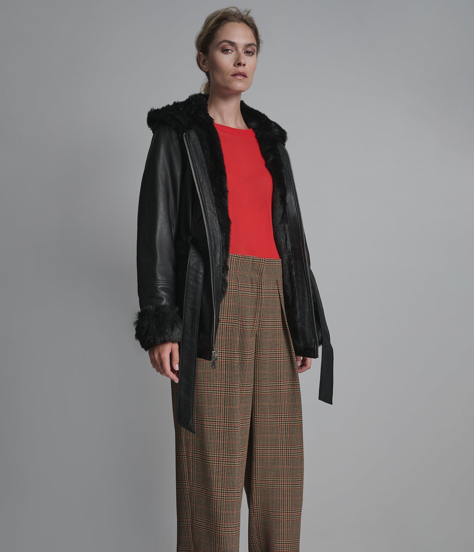 Genevieve Faux Fur Belted Trench Jacket View 6 | Women's Best Sellers Genevieve Faux Fur Belted Trench Jacket View 6 | Women's Best Sellers