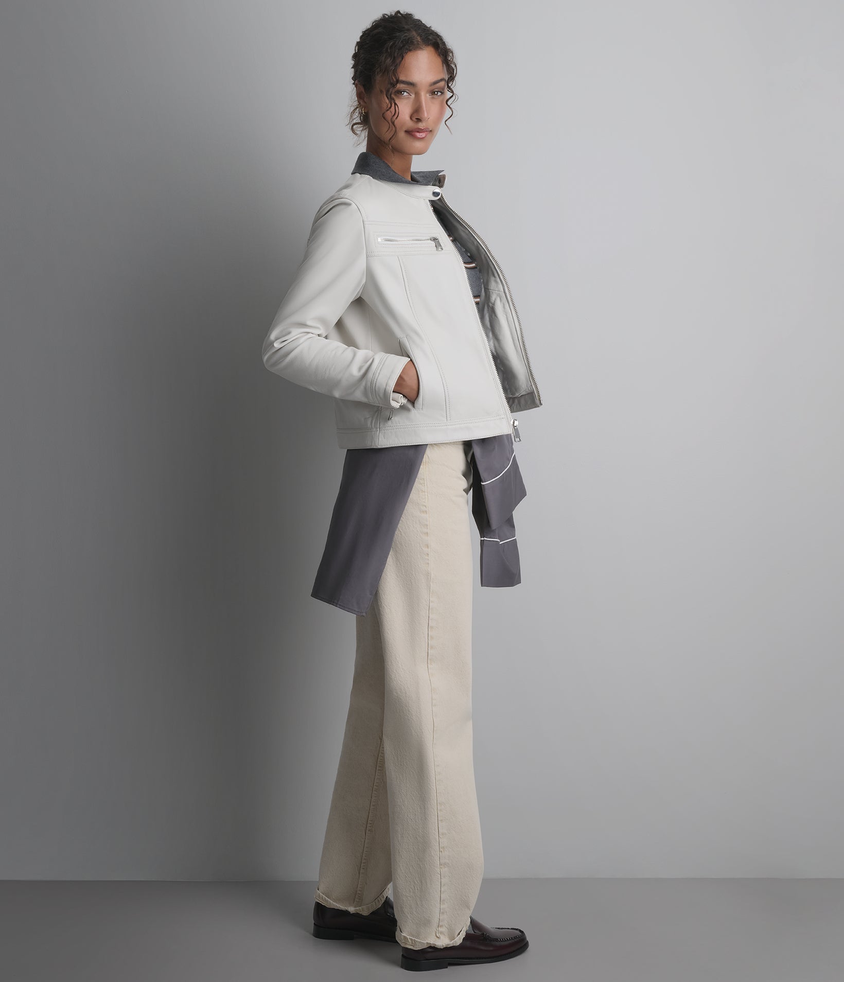 Cassandra Leather Racer Jacket View 7 | Women's New Arrivals Cassandra Leather Racer Jacket View 7 | Women's New Arrivals