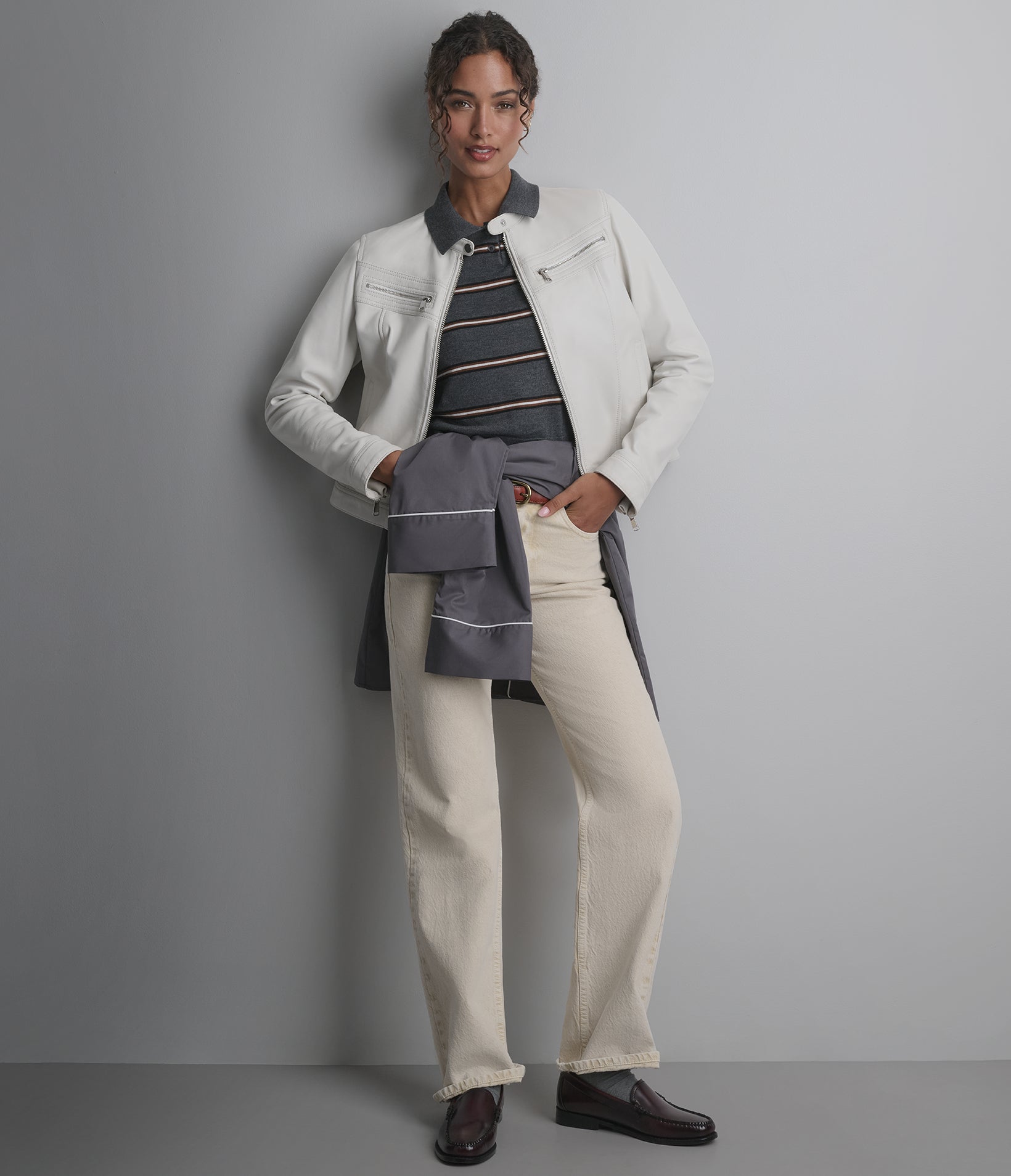 Cassandra Leather Racer Jacket View 2 | Women's New Arrivals Cassandra Leather Racer Jacket View 2 | Women's New Arrivals