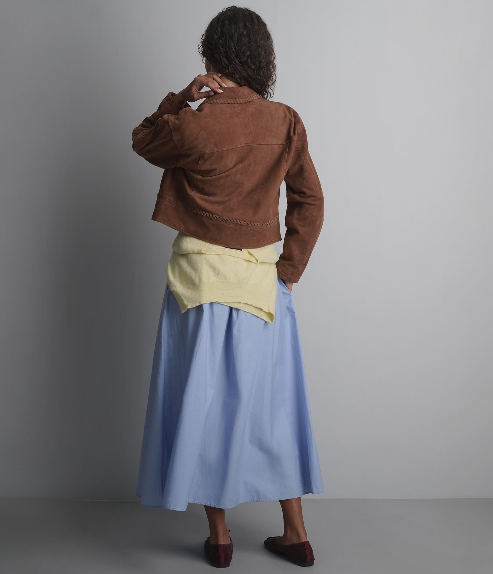 Vivianne Lightweight Suede Trucker Jacket View 5 | Women's Festival Picks Vivianne Lightweight Suede Trucker Jacket View 5 | Women's Festival Picks