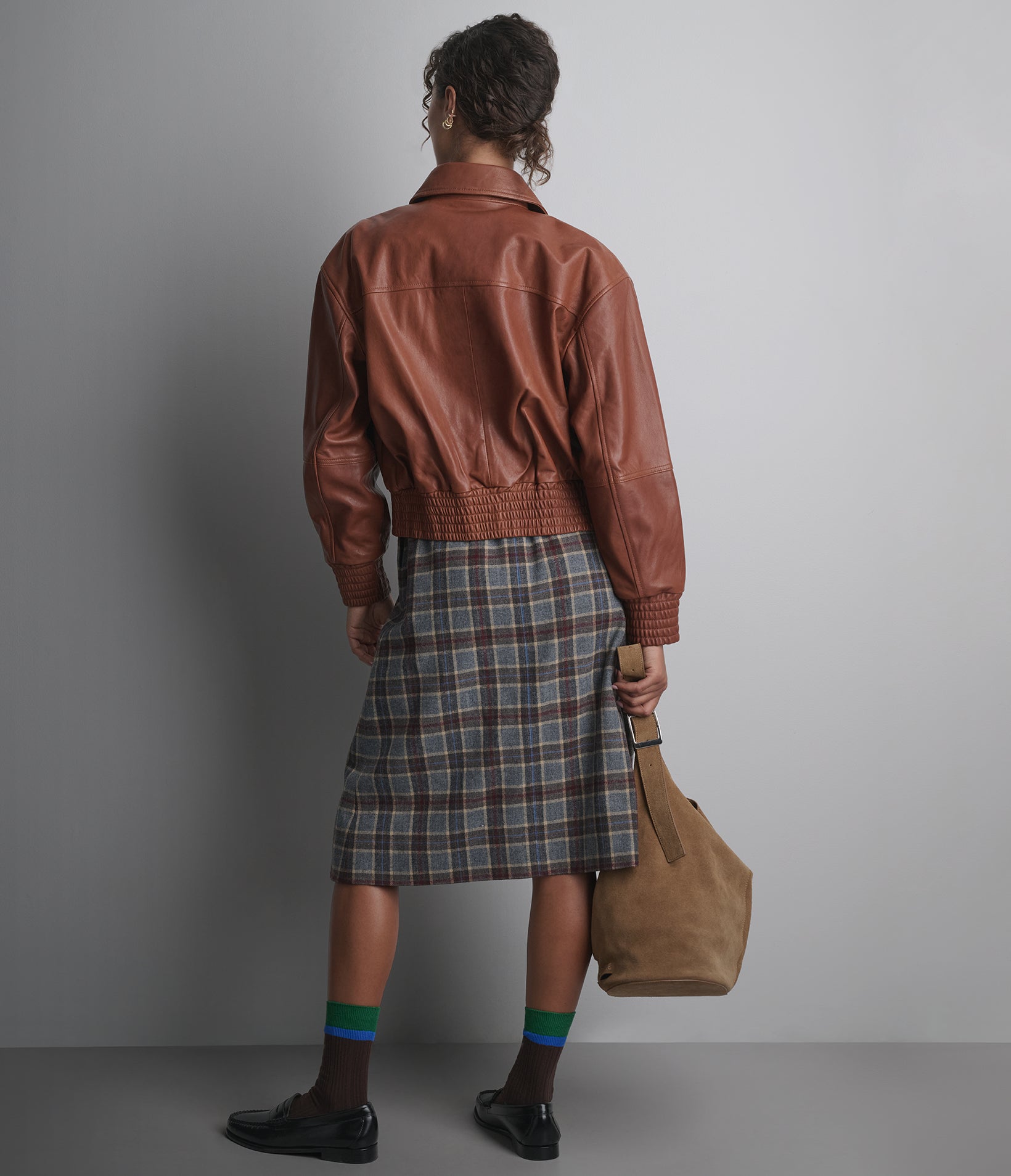 Maggie Cropped Lightweight Leather Aviator Jacket View 5 | Women's Jackets & Coats Maggie Cropped Lightweight Leather Aviator Jacket View 5 | Women's Jackets & Coats