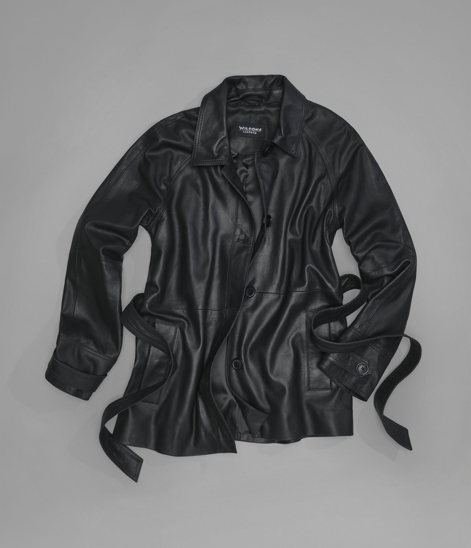 Iris Lightweight Short Trench Coat | Wilsons Leather