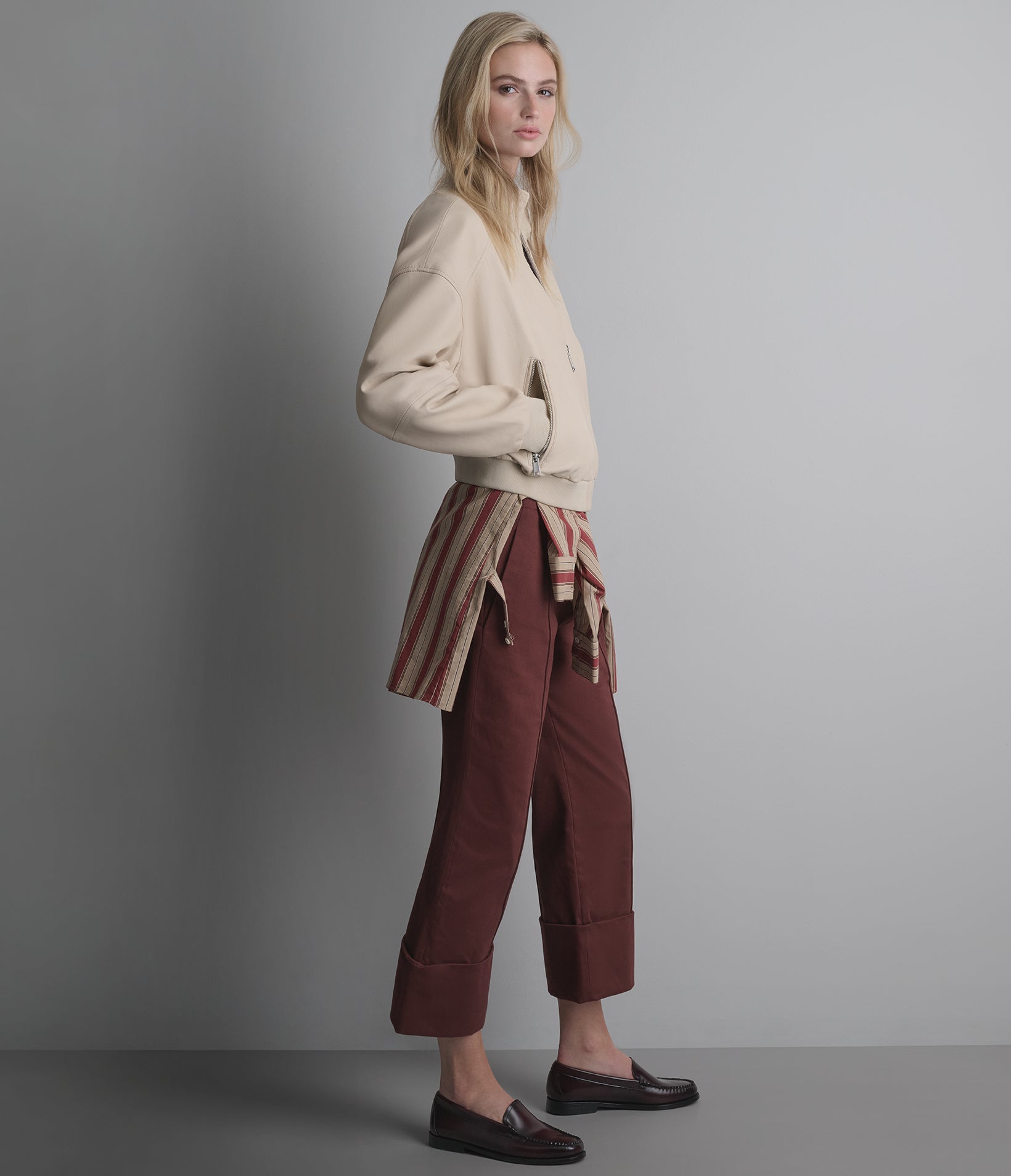 Twila Cropped Leather Bomber Jacket View 6 | Women's Jackets & Coats Twila Cropped Leather Bomber Jacket View 6 | Women's Jackets & Coats