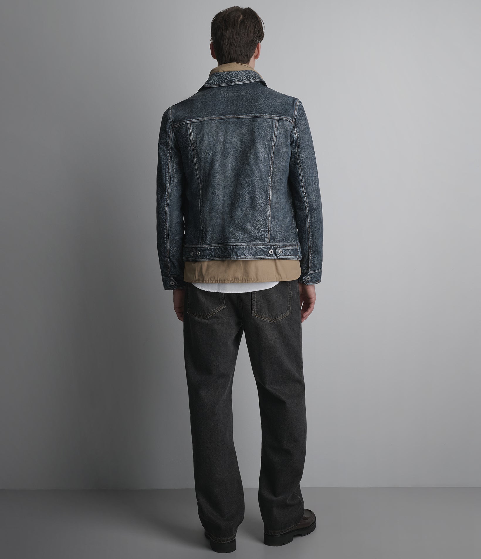 Chase Leather Denim Trucker Jacket View 3 | Leather Denim Collection Chase Leather Denim Trucker Jacket View 3 | Leather Denim Collection