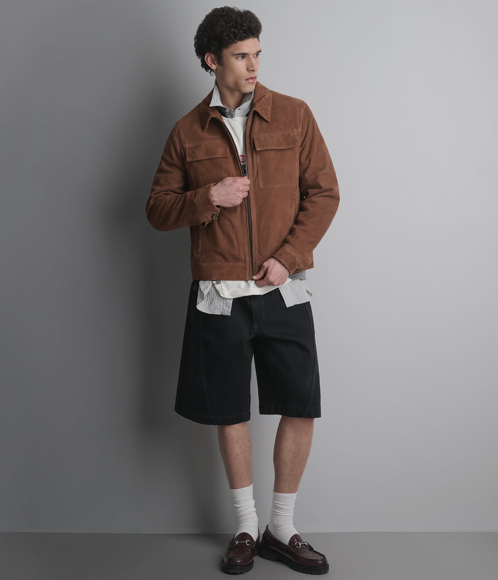 Banks Suede Zip Shirt Jacket View 7 | Men's Suede Jackets Banks Suede Zip Shirt Jacket View 7 | Men's Suede Jackets