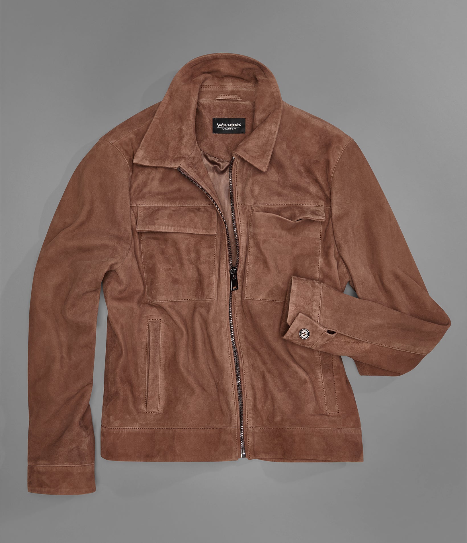 Banks Suede Zip Shirt Jacket | Wilsons Leather