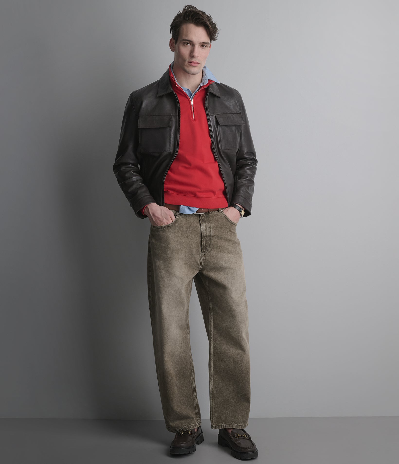 Emerson Leather Zip Shirt Jacket View 6 | Men's New Arrivals Emerson Leather Zip Shirt Jacket View 6 | Men's New Arrivals