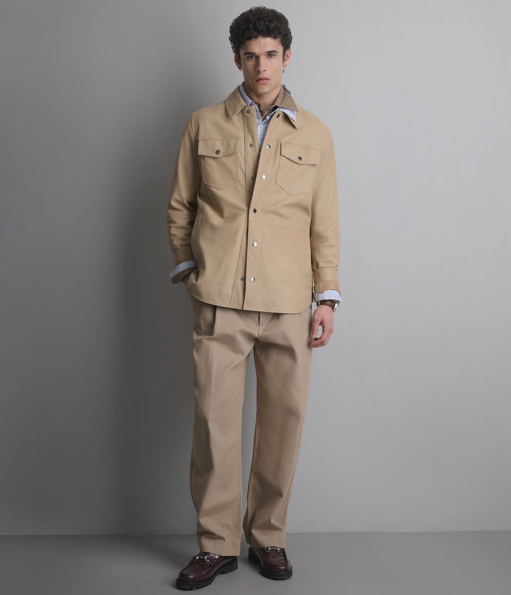 Wren Lightweight Leather Zip Shirt Jacket View 7 | Men's New Arrivals Wren Lightweight Leather Zip Shirt Jacket View 7 | Men's New Arrivals