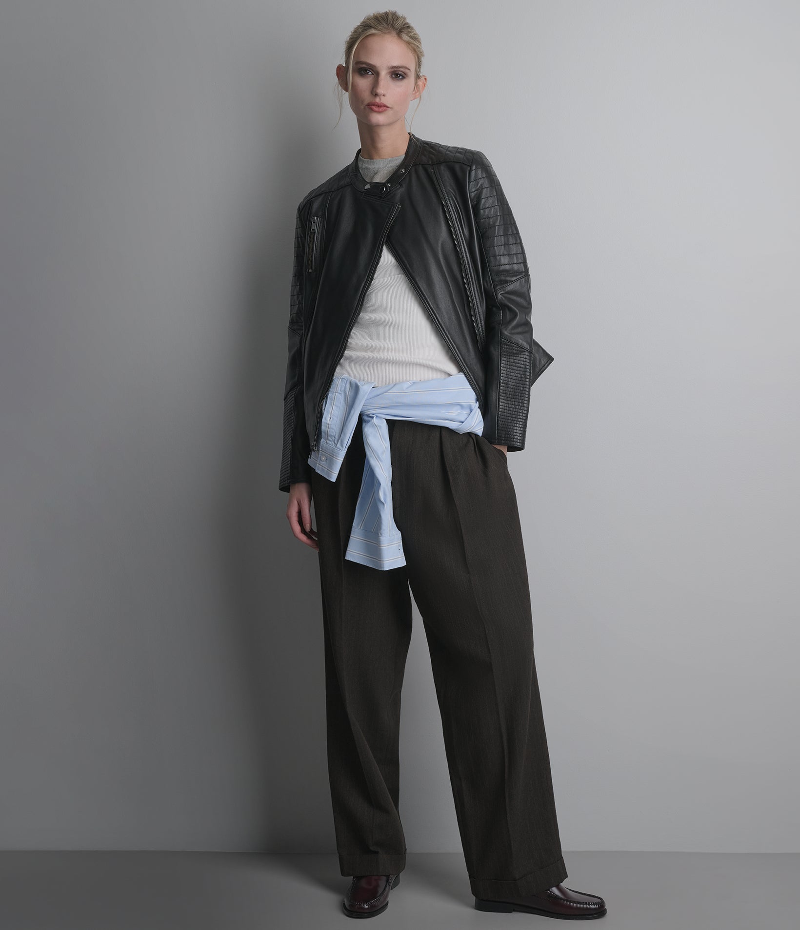 Hadley Quilted Leather Moto Jacket View 6 | Wilsons Promotion Hadley Quilted Leather Moto Jacket View 6 | Wilsons Promotion