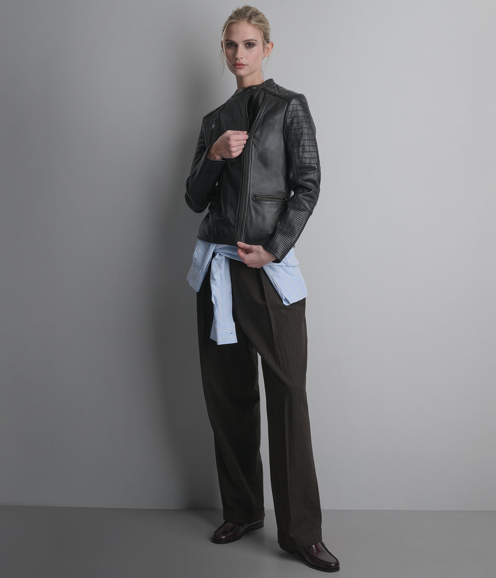 Hadley Quilted Leather Moto Jacket View 7 | Wilsons Promotion Hadley Quilted Leather Moto Jacket View 7 | Wilsons Promotion