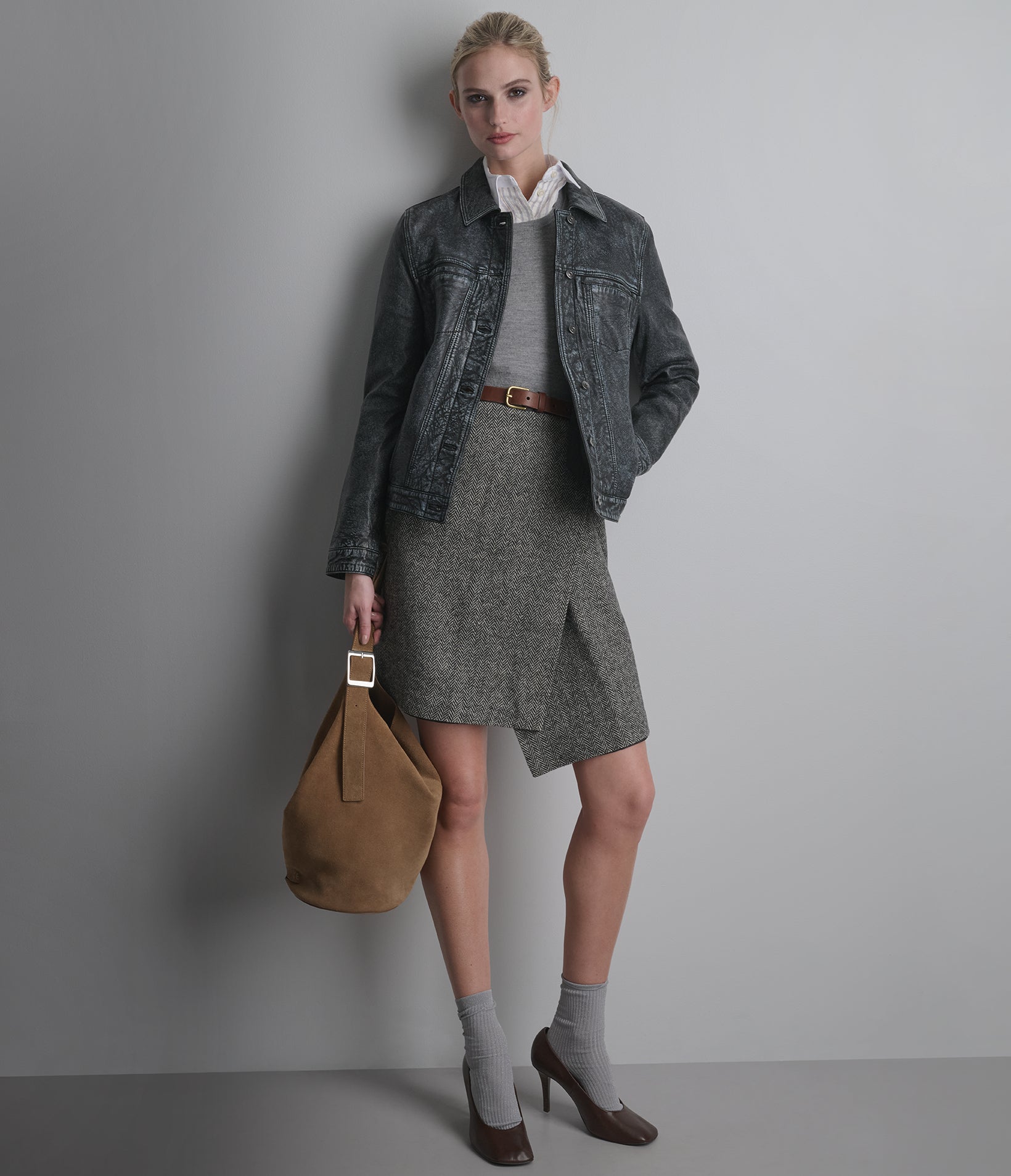 Addison Leather Denim Jacket View 2 | Leather Denim Collection Addison Leather Denim Jacket View 2 | Leather Denim Collection