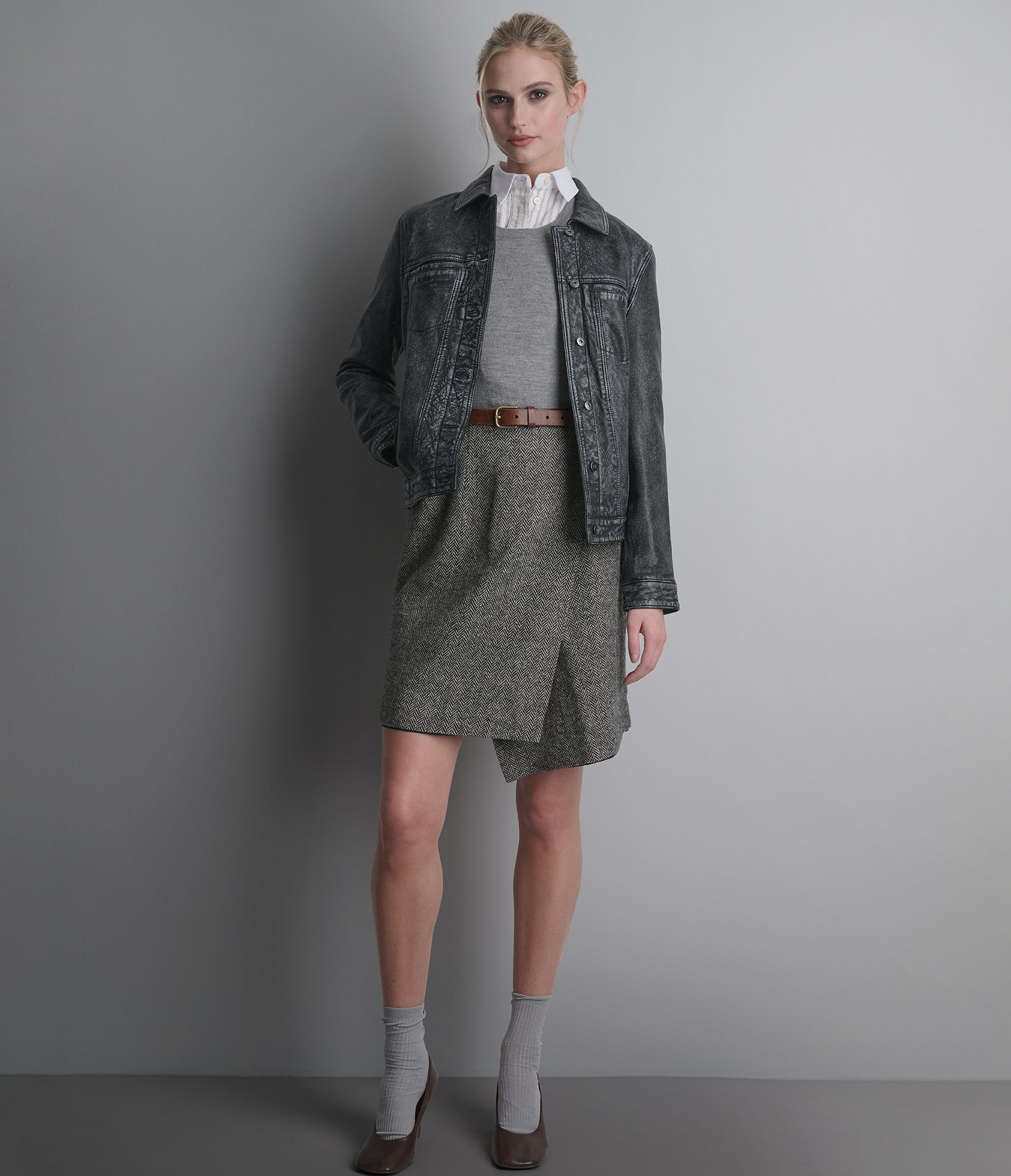 Addison Leather Denim Jacket View 7 | Leather Denim Collection Addison Leather Denim Jacket View 7 | Leather Denim Collection