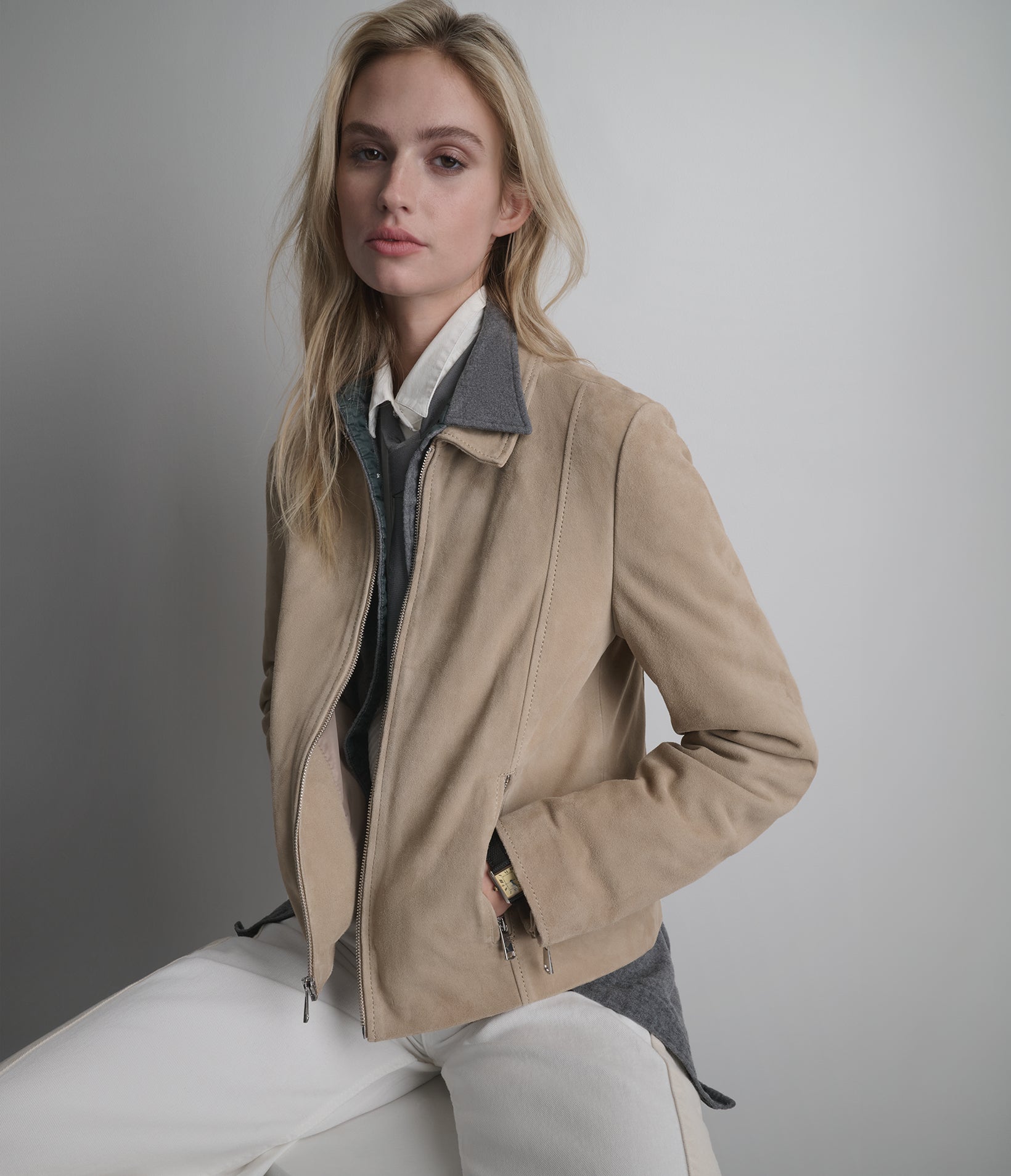 Monty Shirt Collar Zip Jacket View 1 | Women's Collection Monty Shirt Collar Zip Jacket View 1 | Women's Collection