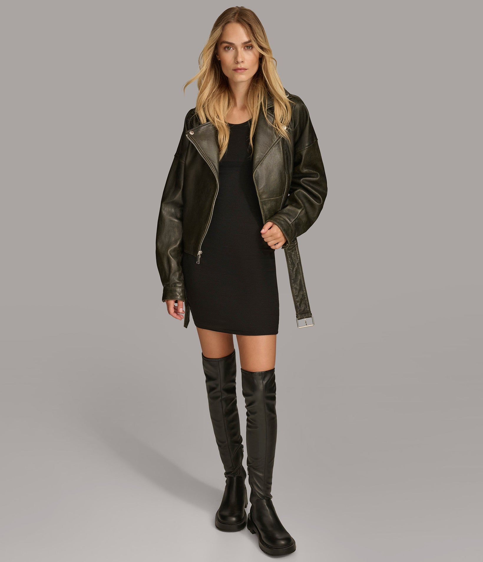 Imani Cropped Asymmetric Leather Moto Jacket View 6 | Motorcycle Jackets Imani Cropped Asymmetric Leather Moto Jacket View 6 | Motorcycle Jackets