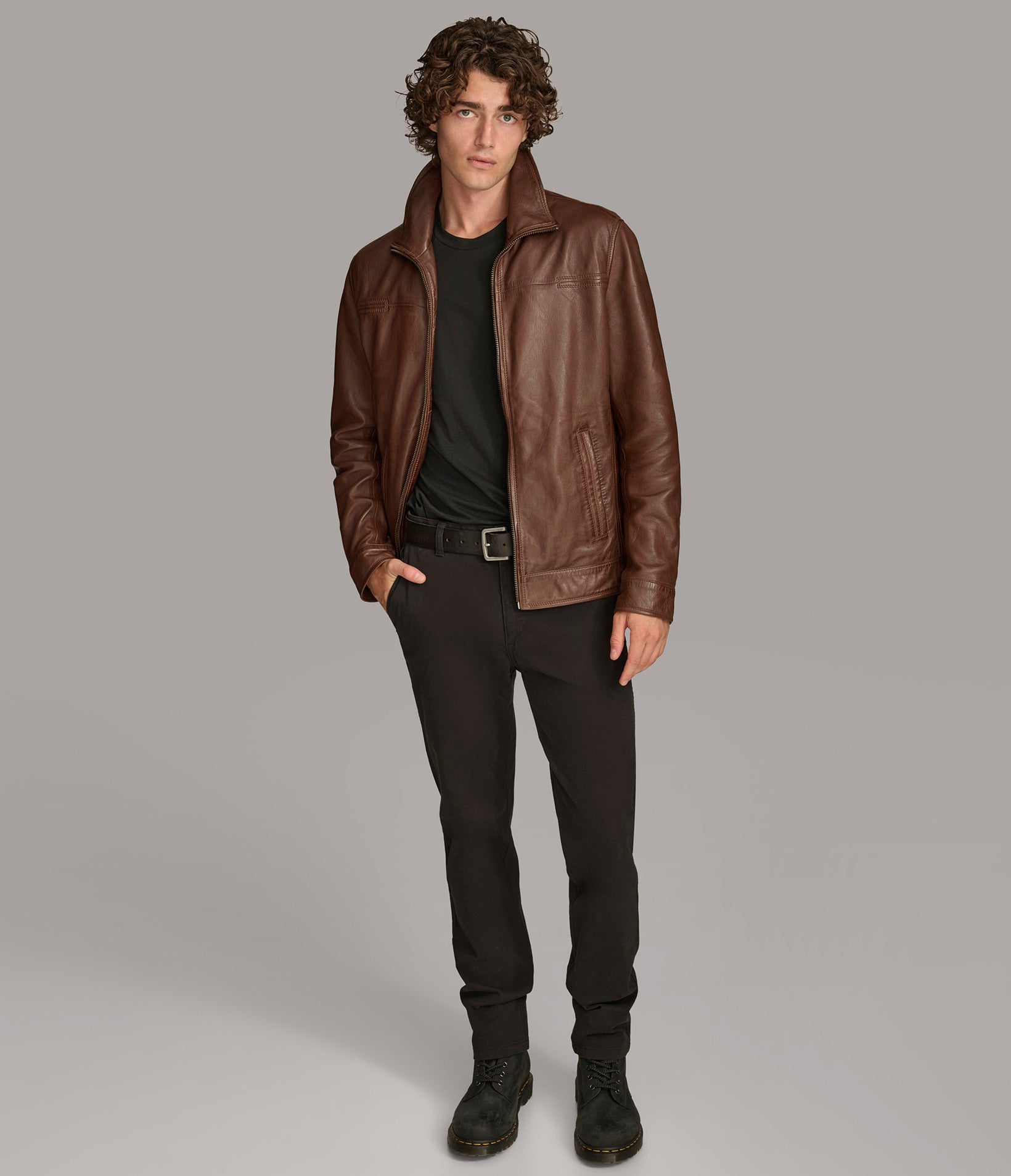 Jett Leather Jacket with Removable Hood View 7 | Men's Collection Jett Leather Jacket with Removable Hood View 7 | Men's Collection