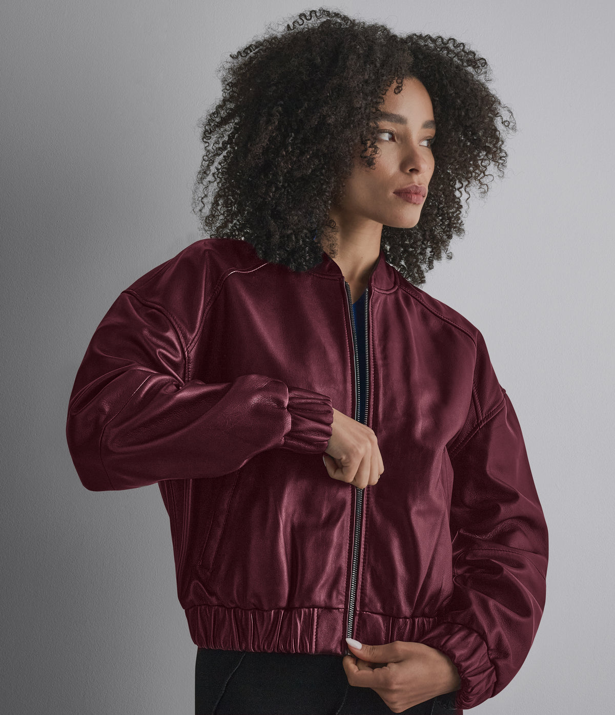 BAILEN LEATHER BOMBER JACKET View 1 | Women's Jackets & Coats BAILEN LEATHER BOMBER JACKET View 1 | Women's Jackets & Coats