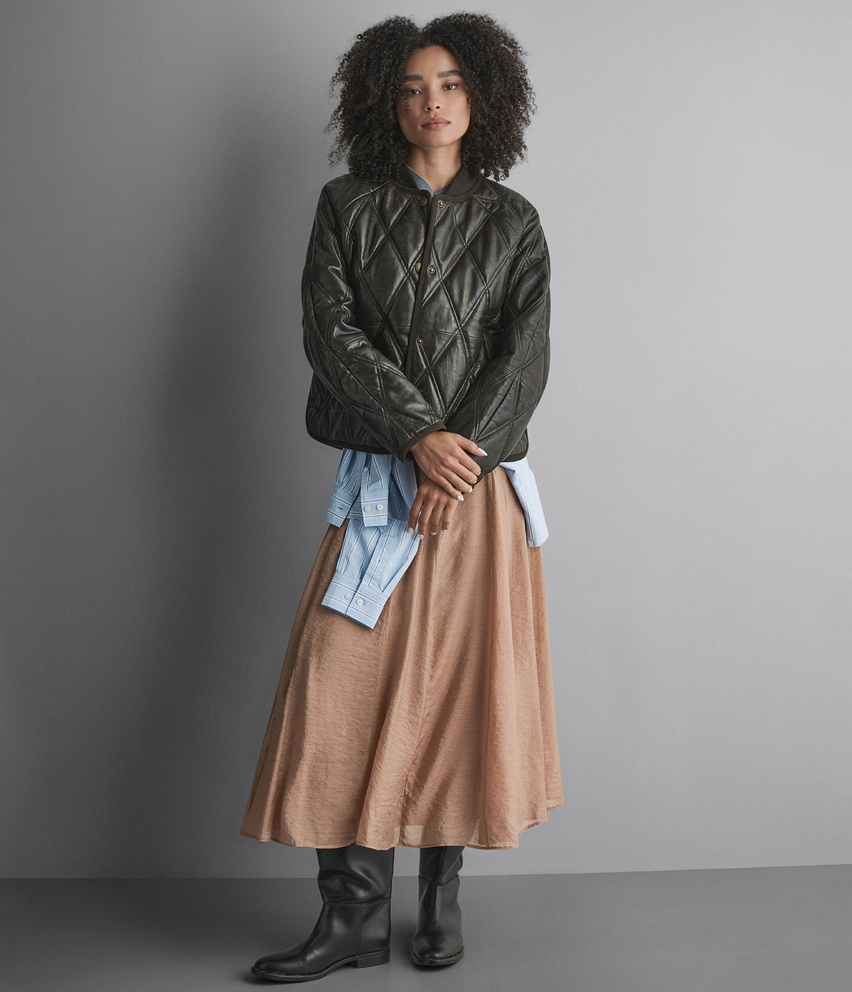 Kendall Quilted Leather Liner Jacket View 2 | Women's Fall Edit Kendall Quilted Leather Liner Jacket View 2 | Women's Fall Edit