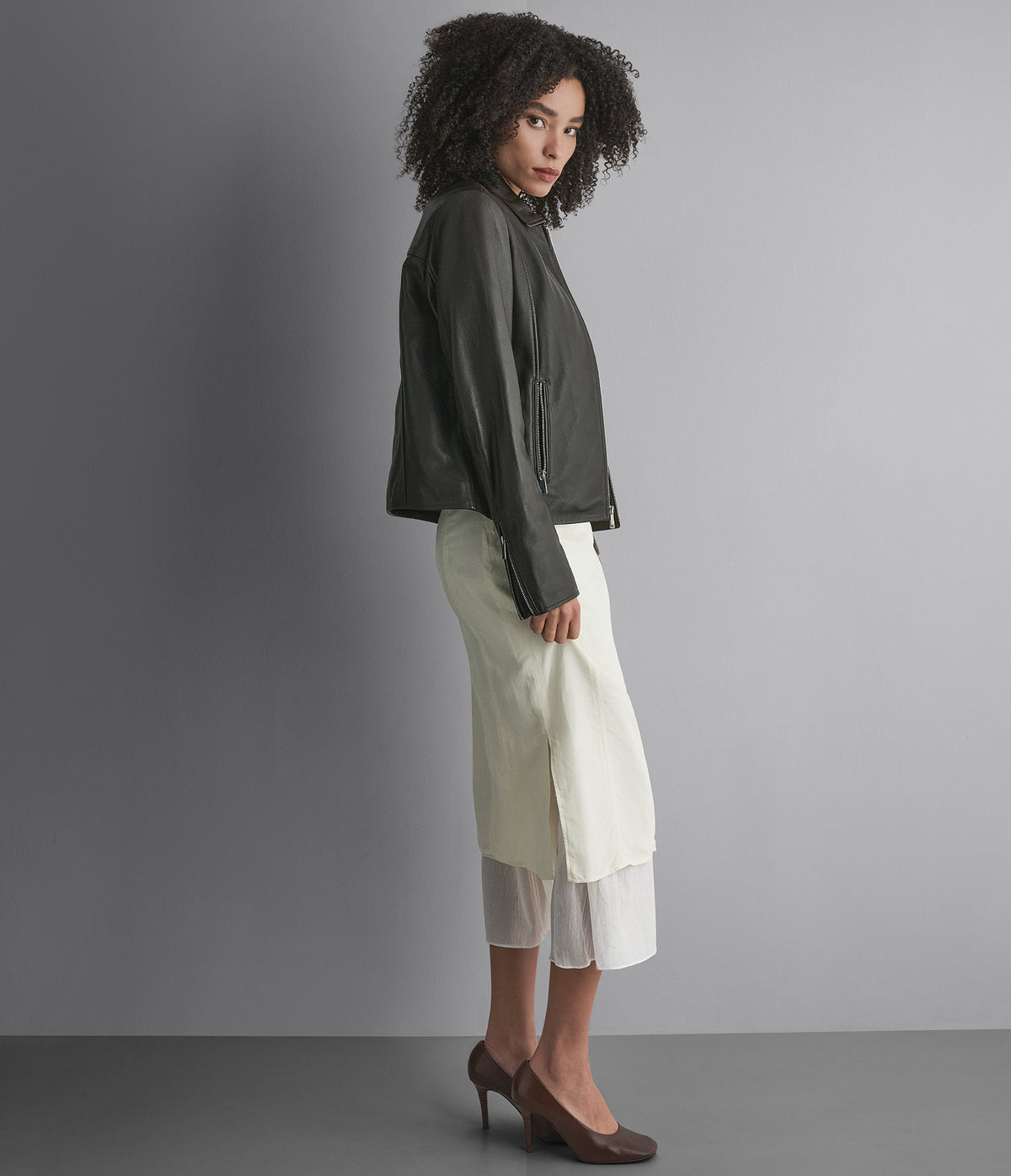 Justine Leather Shirt Jacket View 3 | Women's Collection Justine Leather Shirt Jacket View 3 | Women's Collection