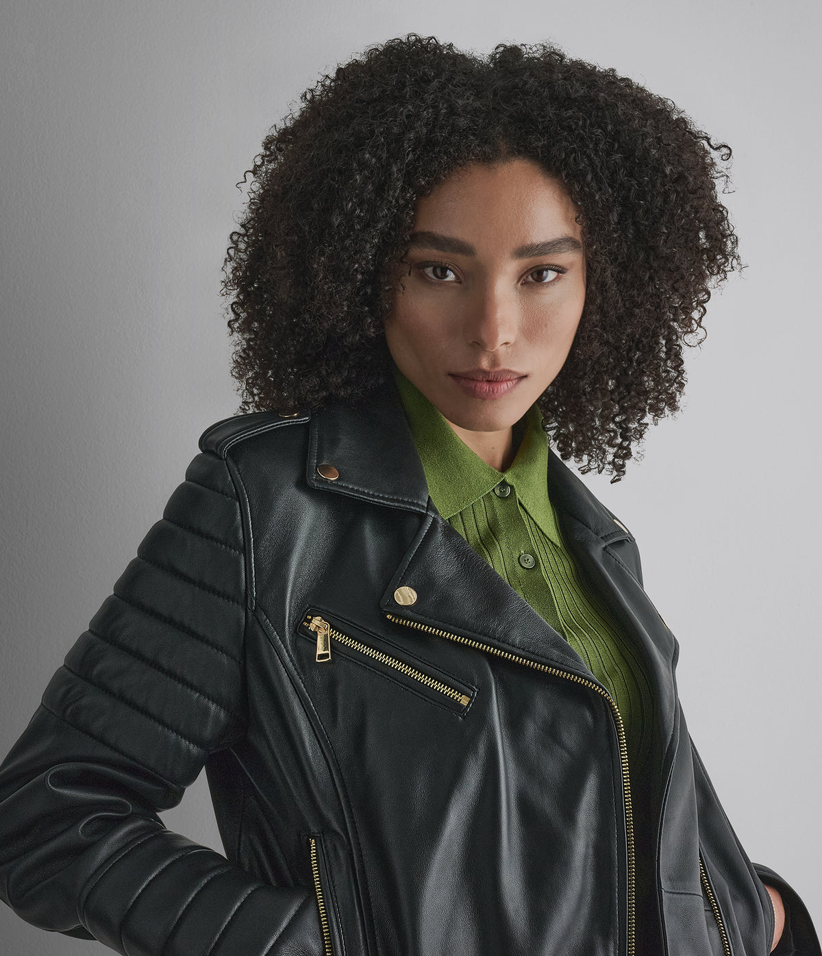 Mila Quilted Leather Moto Jacket View 7 | Women's Clothing Mila Quilted Leather Moto Jacket View 7 | Women's Clothing