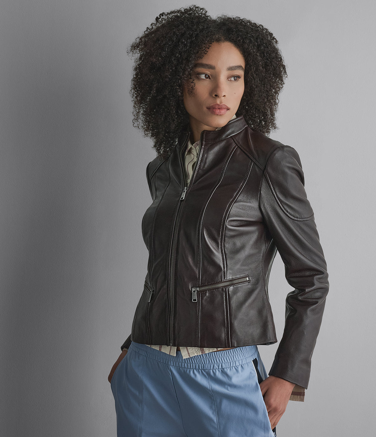 Caitlin Leather Scuba Racer Jacket View 2 | Products Caitlin Leather Scuba Racer Jacket View 2 | Products