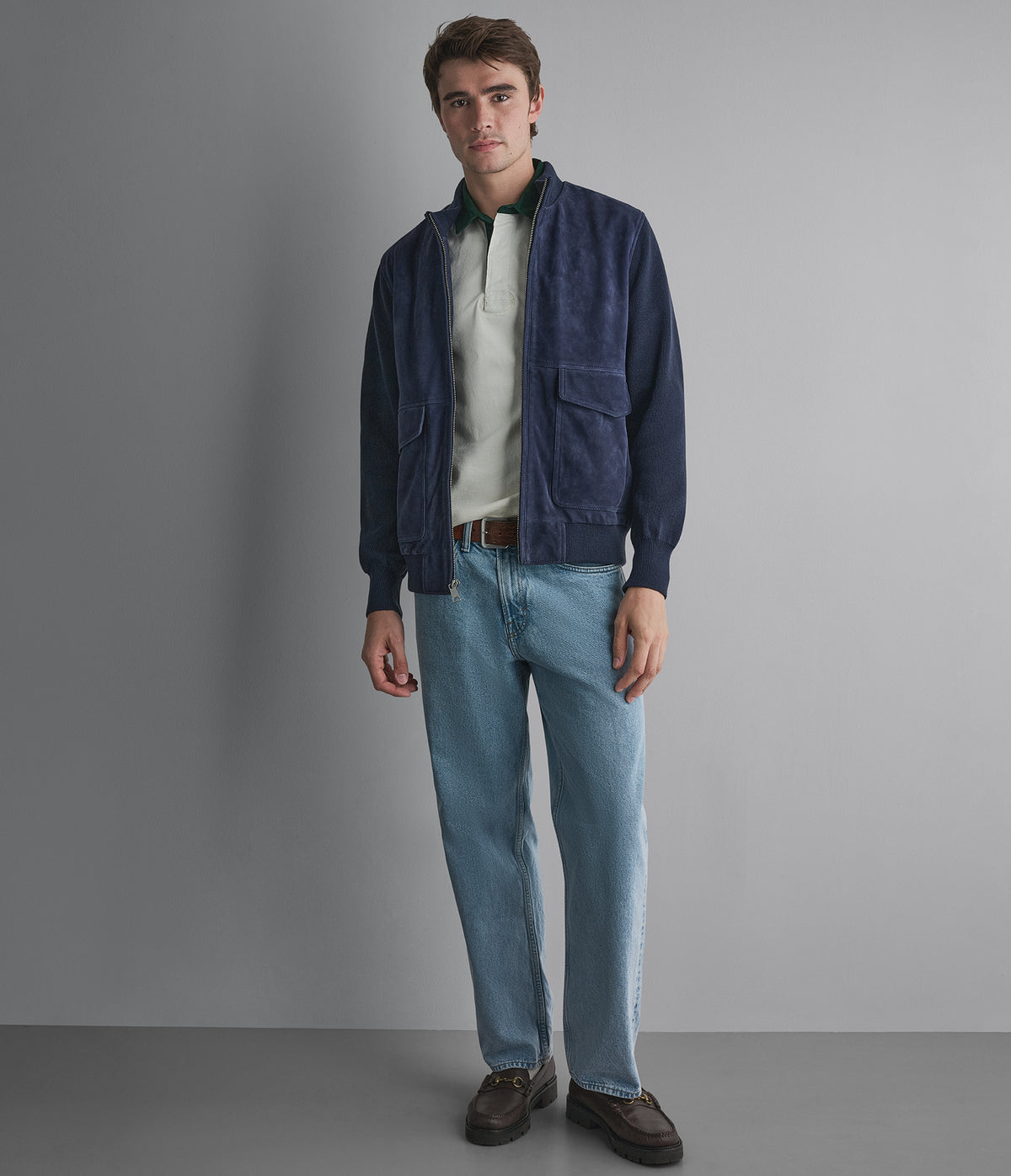 Martin Suede Knitted Bomber View 2 | Products Martin Suede Knitted Bomber View 2 | Products