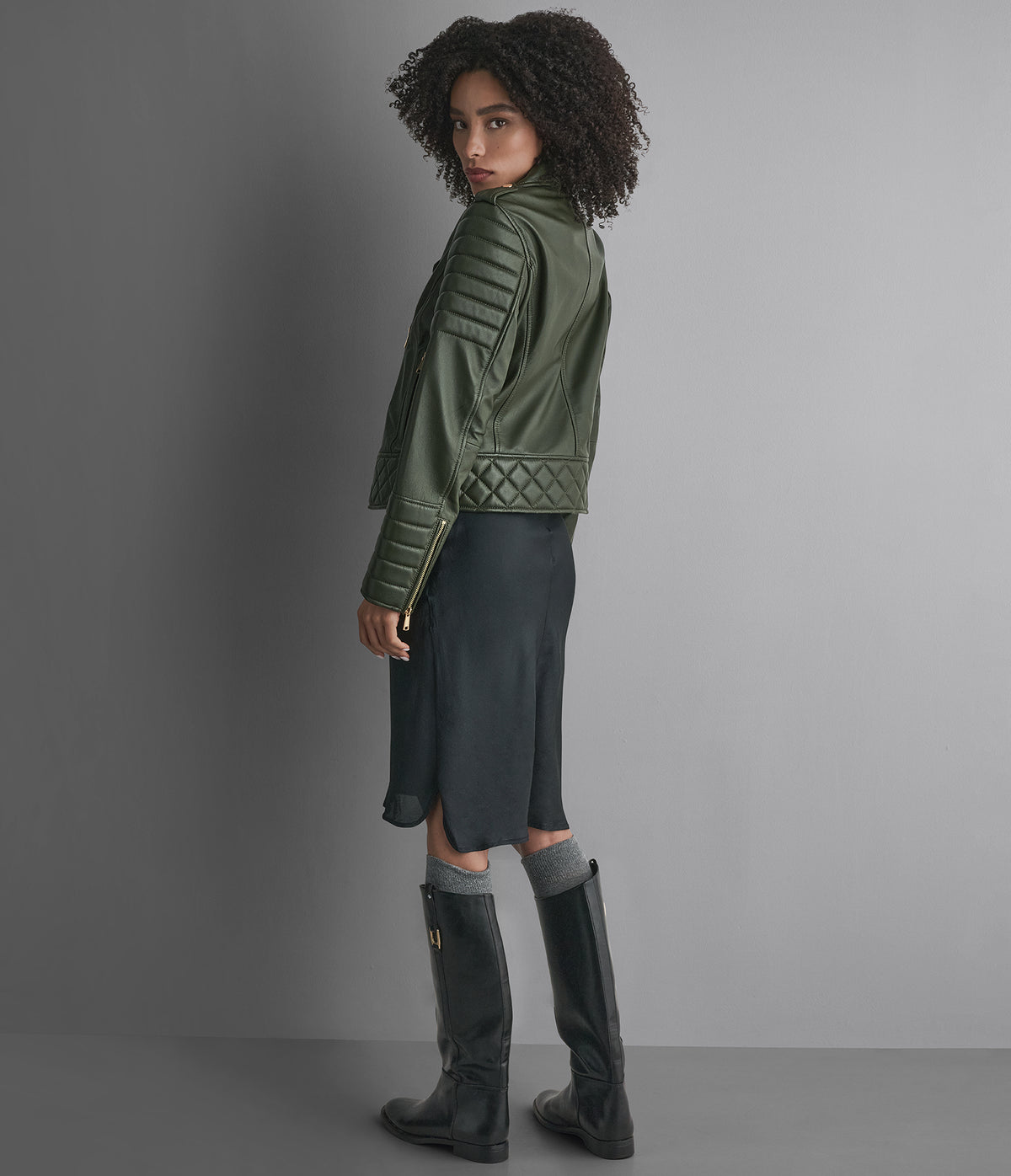 Mila Quilted Leather Moto Jacket View 2 | Women's Fall Edit Mila Quilted Leather Moto Jacket View 2 | Women's Fall Edit