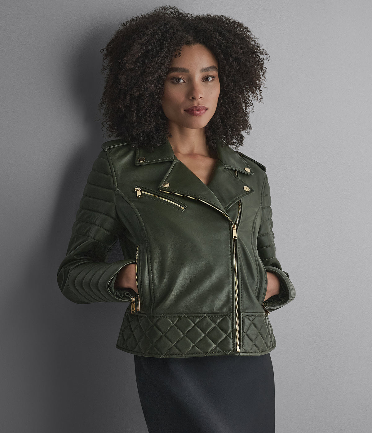 Mila Quilted Leather Moto Jacket View 1 | Women's Fall Edit Mila Quilted Leather Moto Jacket View 1 | Women's Fall Edit