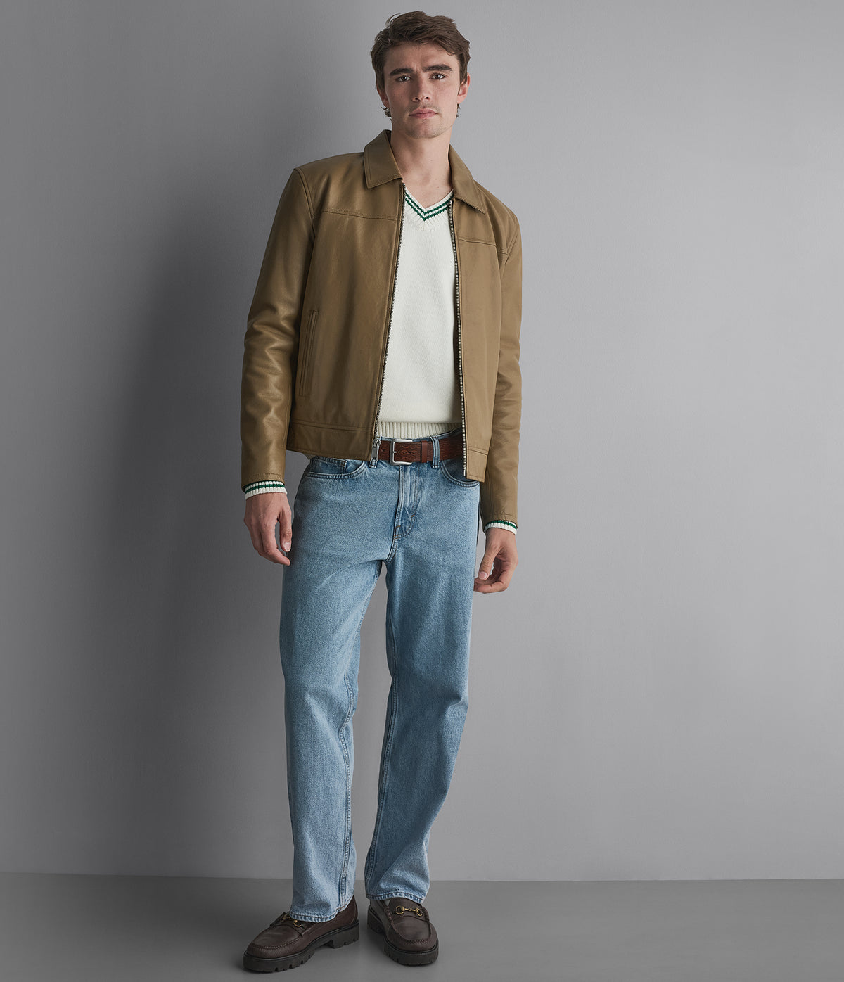 Teddy Leather Zip Up Jacket View 2 | Products Teddy Leather Zip Up Jacket View 2 | Products
