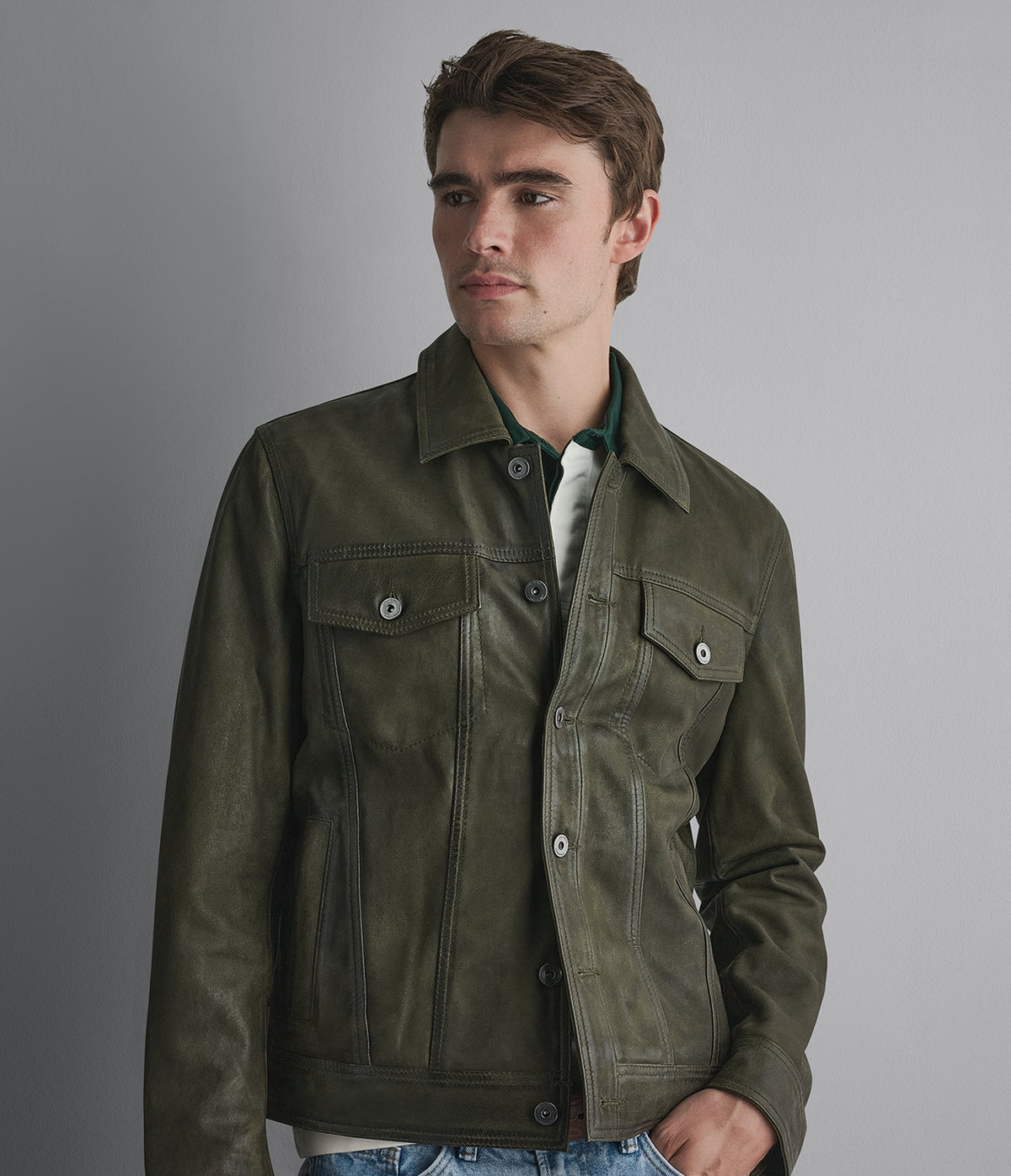 Corbin Suede Trucker Jacket View 1 | Products Corbin Suede Trucker Jacket View 1 | Products