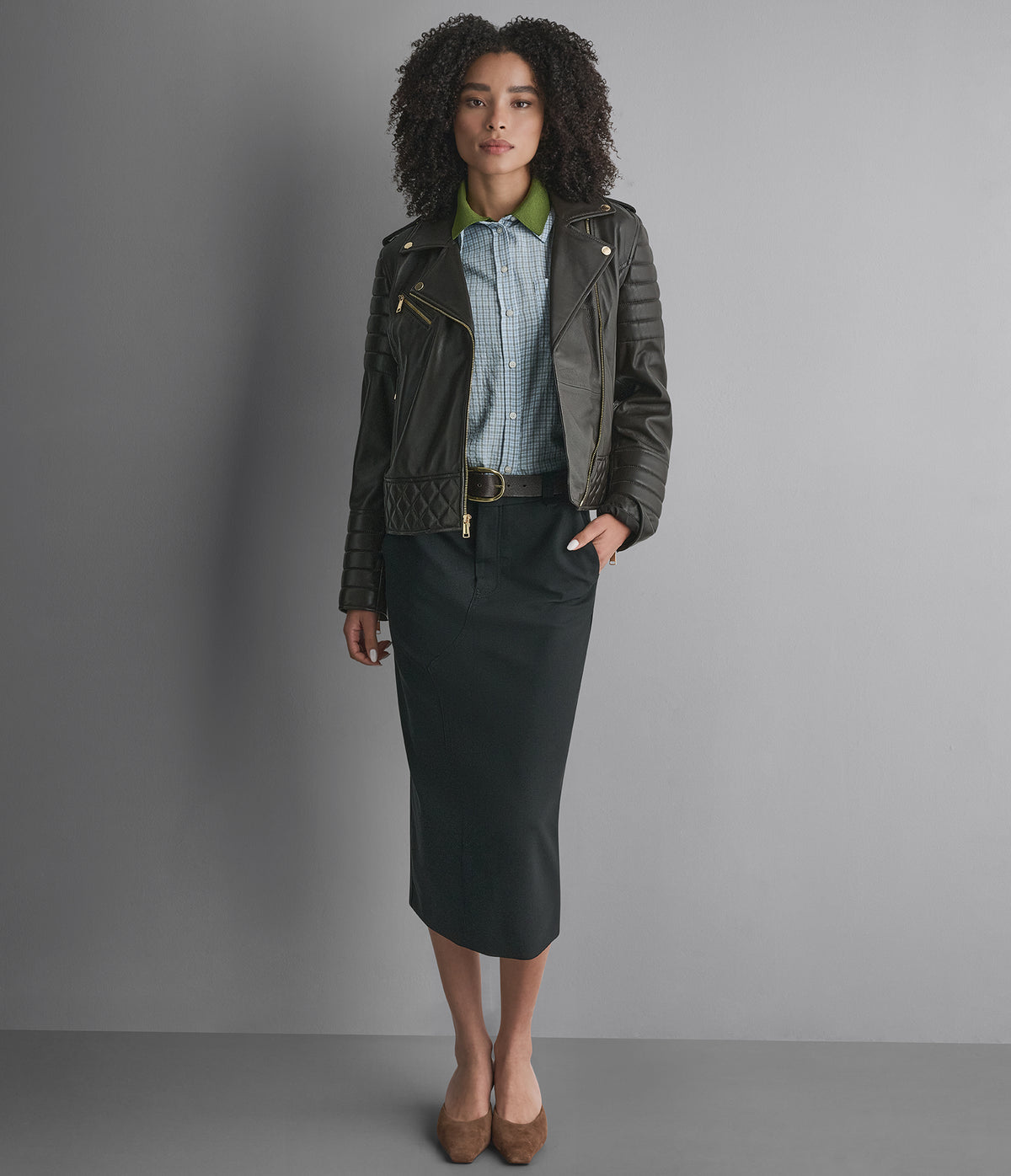 Mila Quilted Leather Moto Jacket View 2 | Women's Fall Edit Mila Quilted Leather Moto Jacket View 2 | Women's Fall Edit