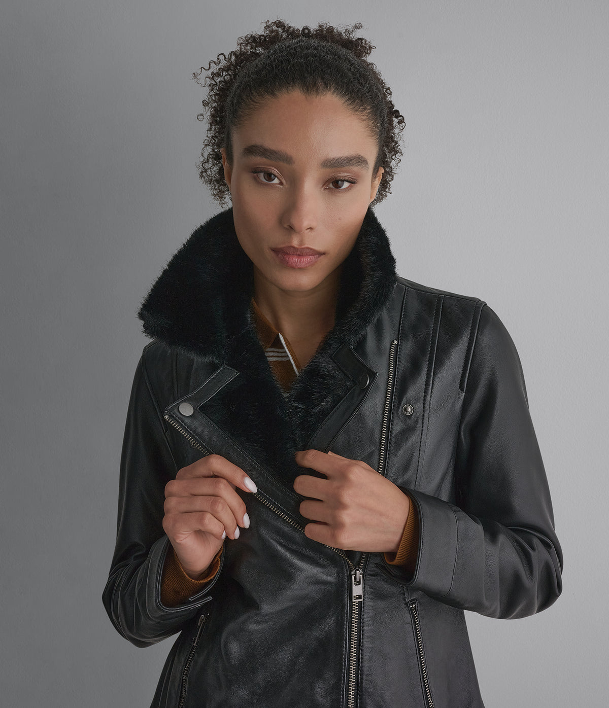 Macie Faux Fur Collar Leather Moto Jacket View 6 | Wilsons Promotion Macie Faux Fur Collar Leather Moto Jacket View 6 | Wilsons Promotion