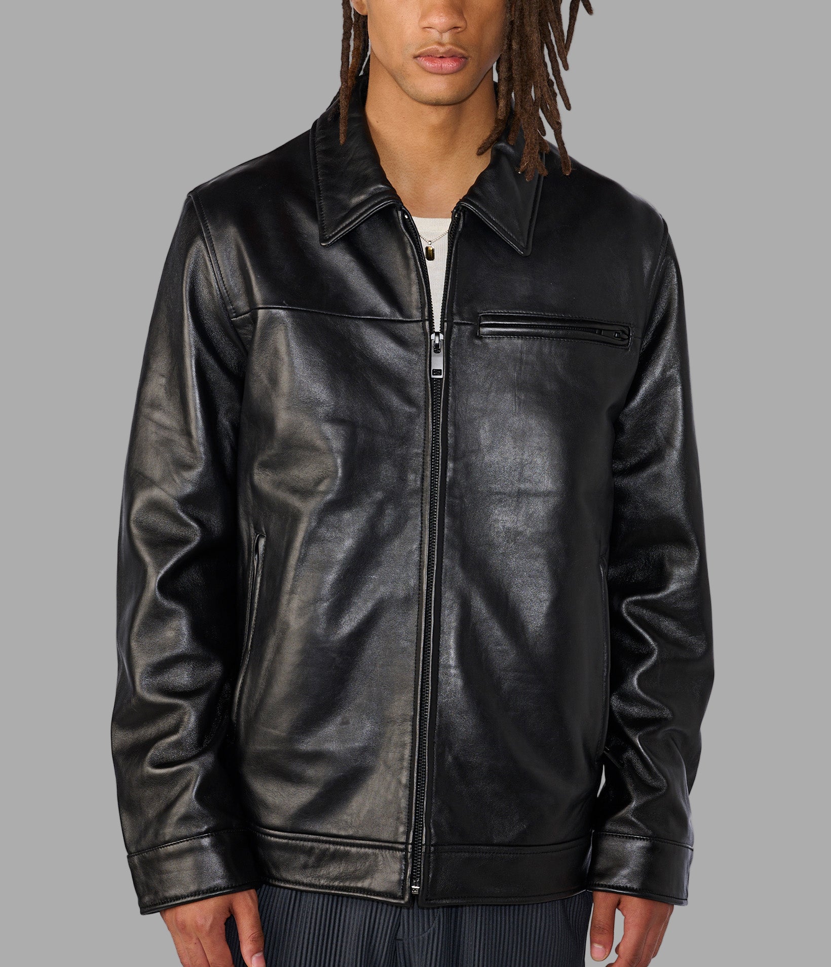 Hunter Leather Shirt Jacket View 2 | Men's Sale Hunter Leather Shirt Jacket View 2 | Men's Sale