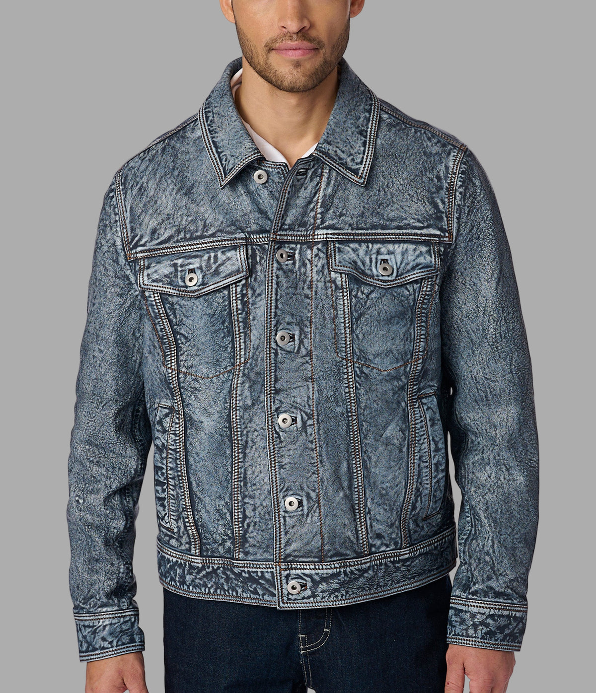 Chase Leather Denim Jacket Wilsons Leather - Main Image