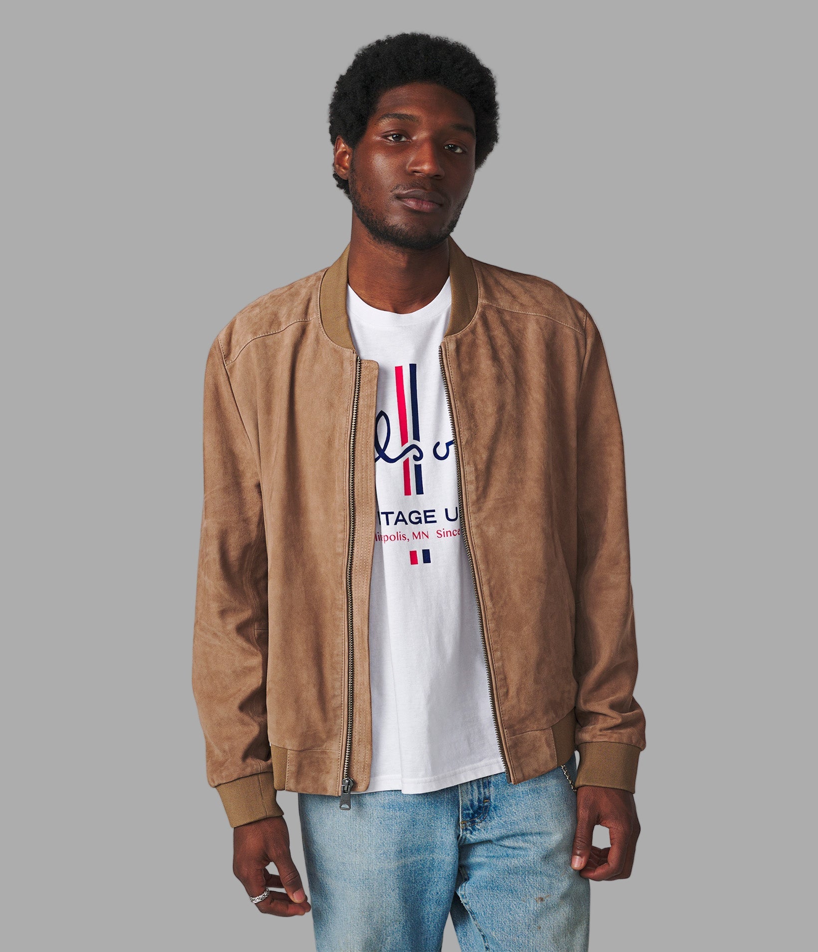 Stratton Suede Bomber Jacket View 1 | Jackets & Coats Sale Stratton Suede Bomber Jacket View 1 | Jackets & Coats Sale