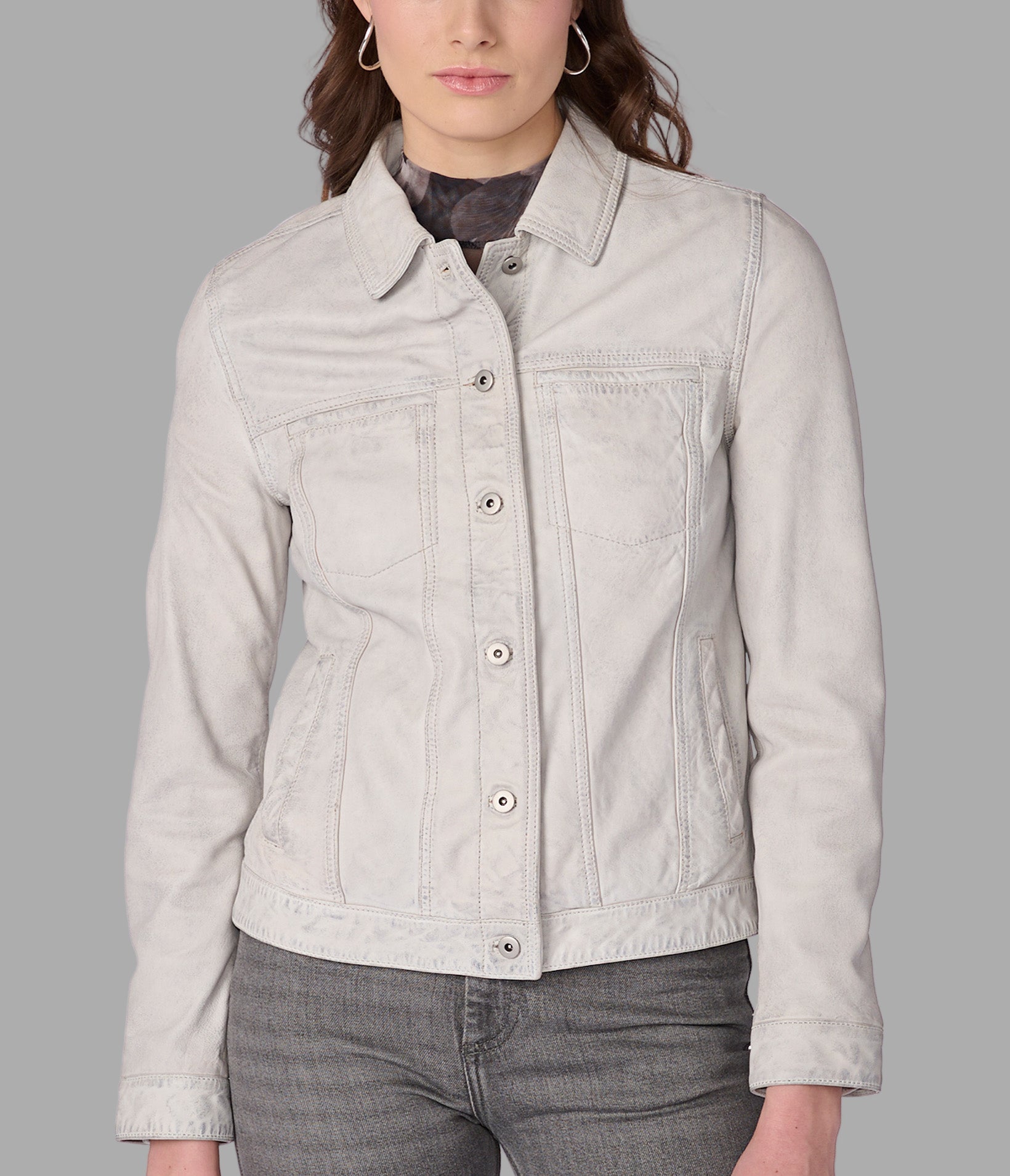 Addison Leather Denim Jacket View 2 | Women's Sale Addison Leather Denim Jacket View 2 | Women's Sale