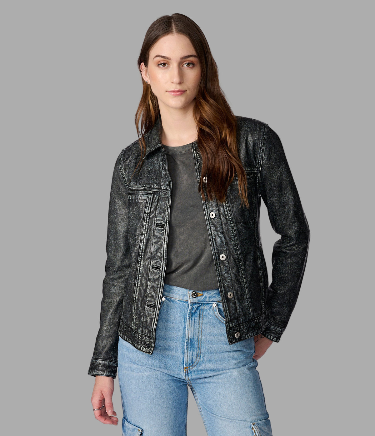 Addison Leather Denim Jacket | Wilsons Leather 