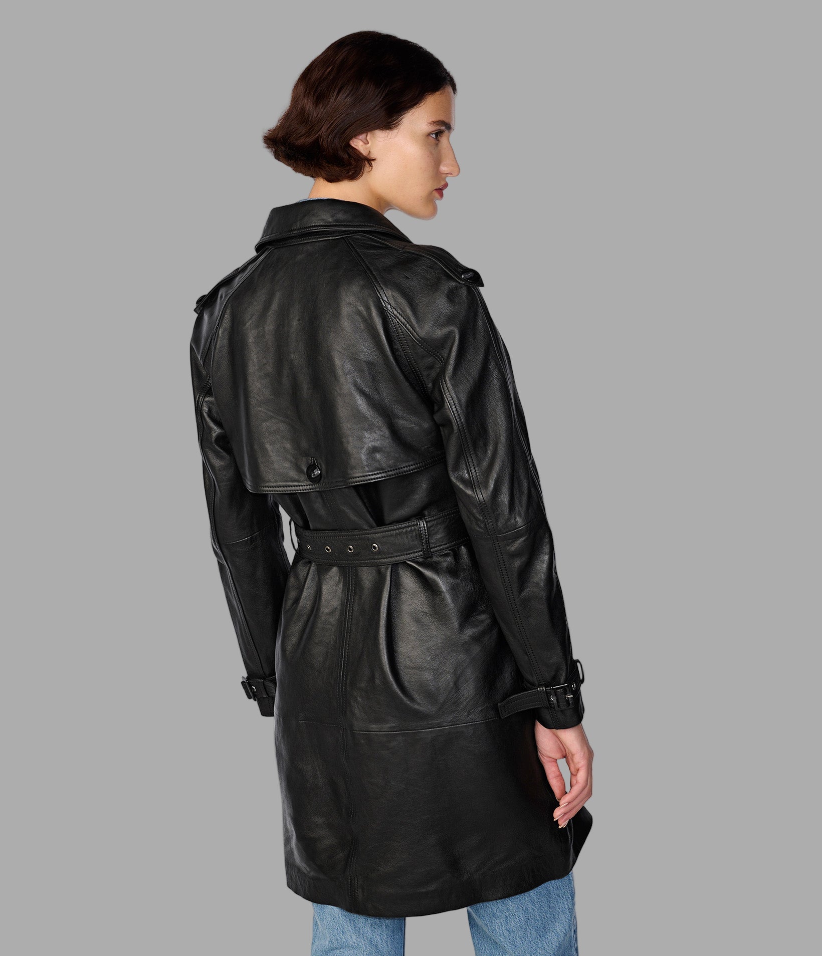 Mary Belted Leather Trench Coat View 3 | Sale Shop All Mary Belted Leather Trench Coat View 3 | Sale Shop All