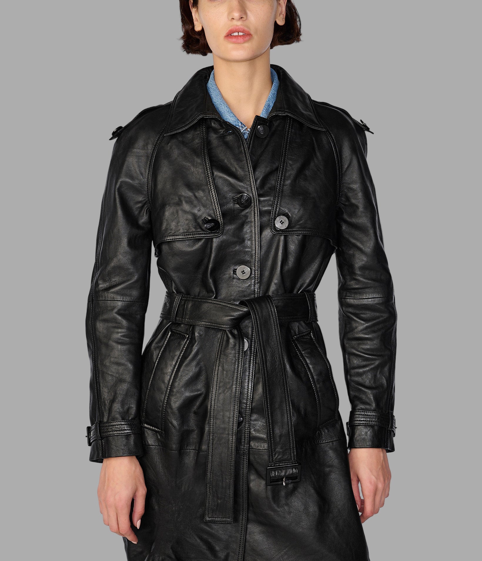 Mary Belted Leather Trench Coat View 2 | Women's Sale Mary Belted Leather Trench Coat View 2 | Women's Sale