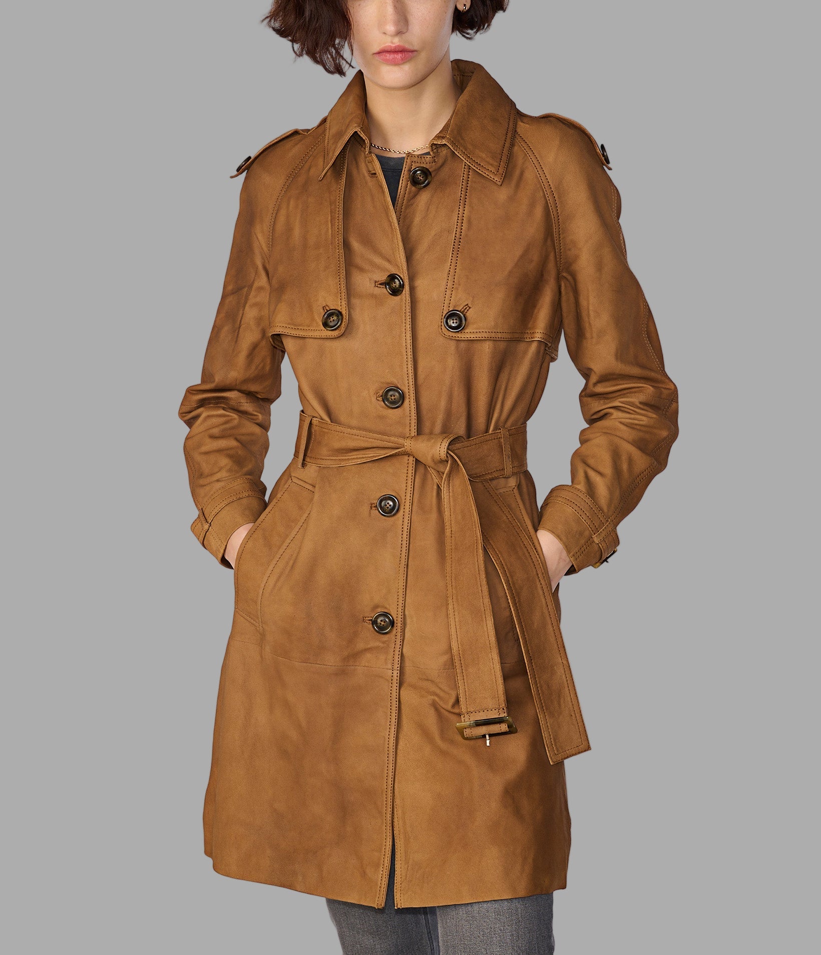Mary Belted Suede Trench Coat View 3 | Sale Shop All Mary Belted Suede Trench Coat View 3 | Sale Shop All