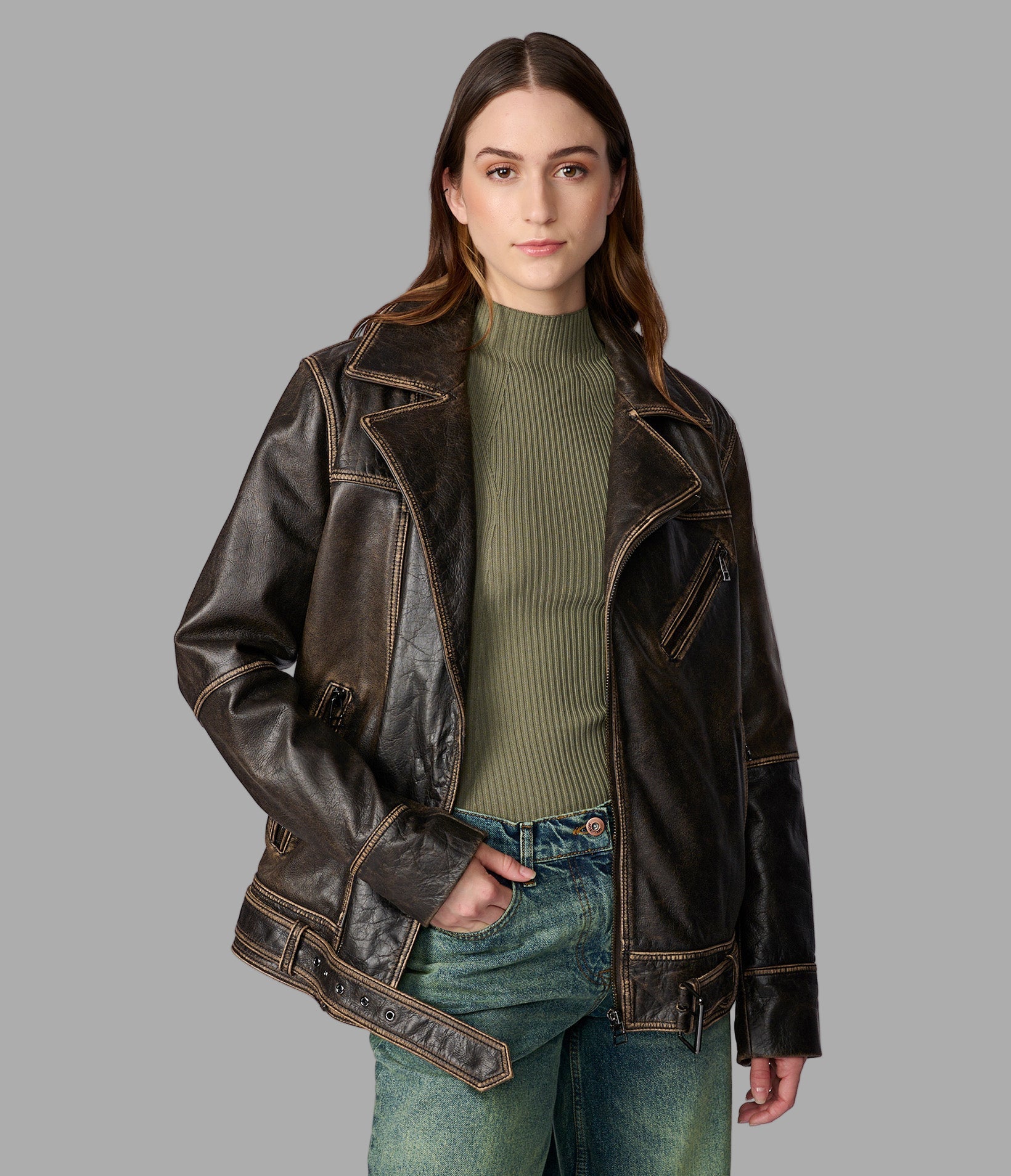 Stella Oversized Moto Jacket View 1 | Women's Jackets & Coats Stella Oversized Moto Jacket View 1 | Women's Jackets & Coats