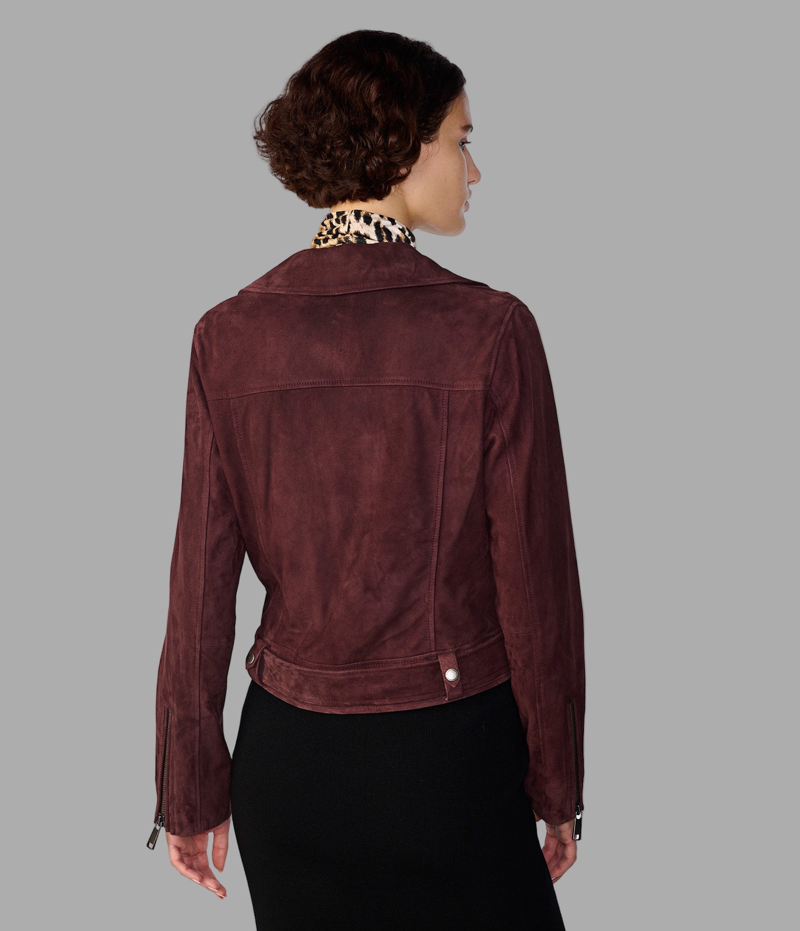 Ada Suede Belted Moto Jacket View 3 | Motorcycle Jackets Ada Suede Belted Moto Jacket View 3 | Motorcycle Jackets