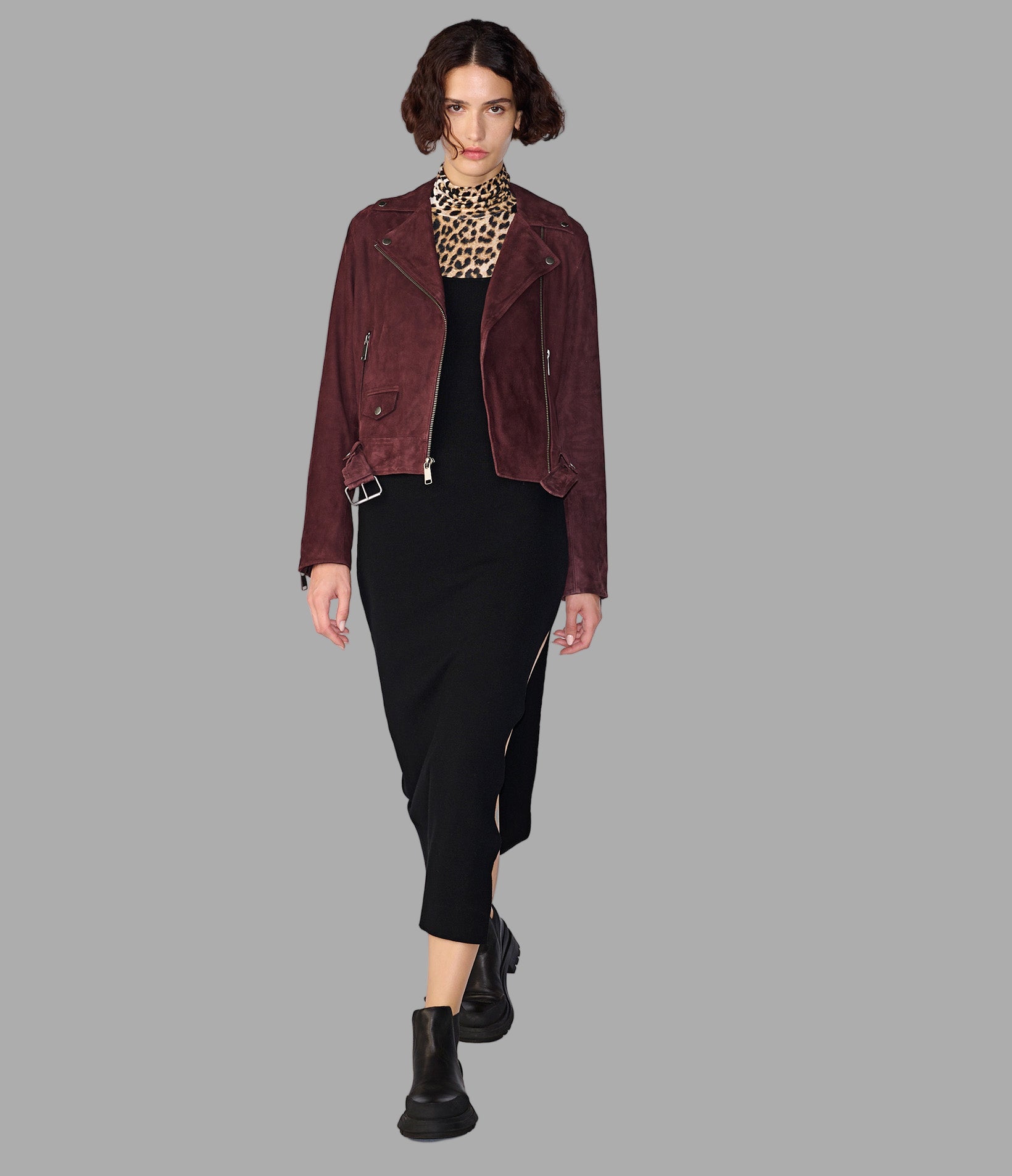 Ada Suede Belted Moto Jacket View 4 | Motorcycle Jackets Ada Suede Belted Moto Jacket View 4 | Motorcycle Jackets