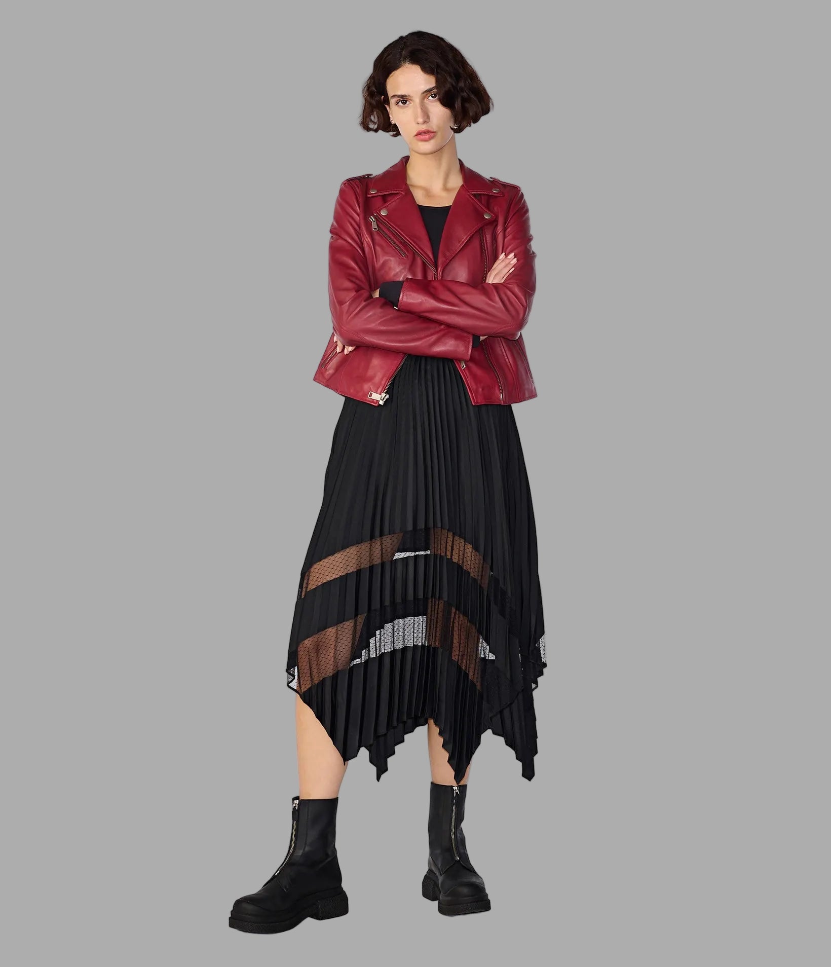 Madeline Asymmetrical Leather Moto Jacket View 4 | Women's Best Sellers Madeline Asymmetrical Leather Moto Jacket View 4 | Women's Best Sellers