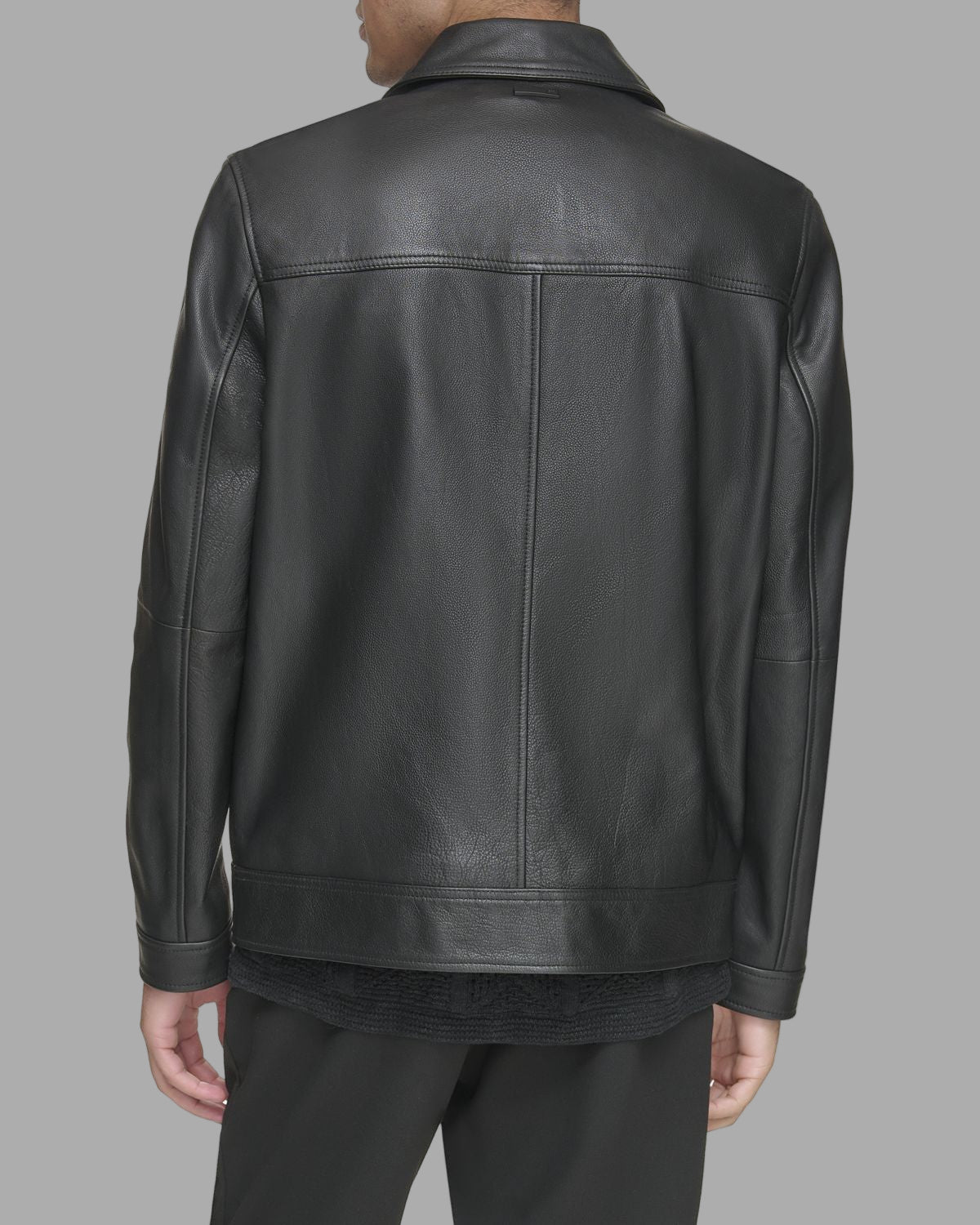 Halen Leather Shirt Jacket View 3 | Andrew Marc Collection