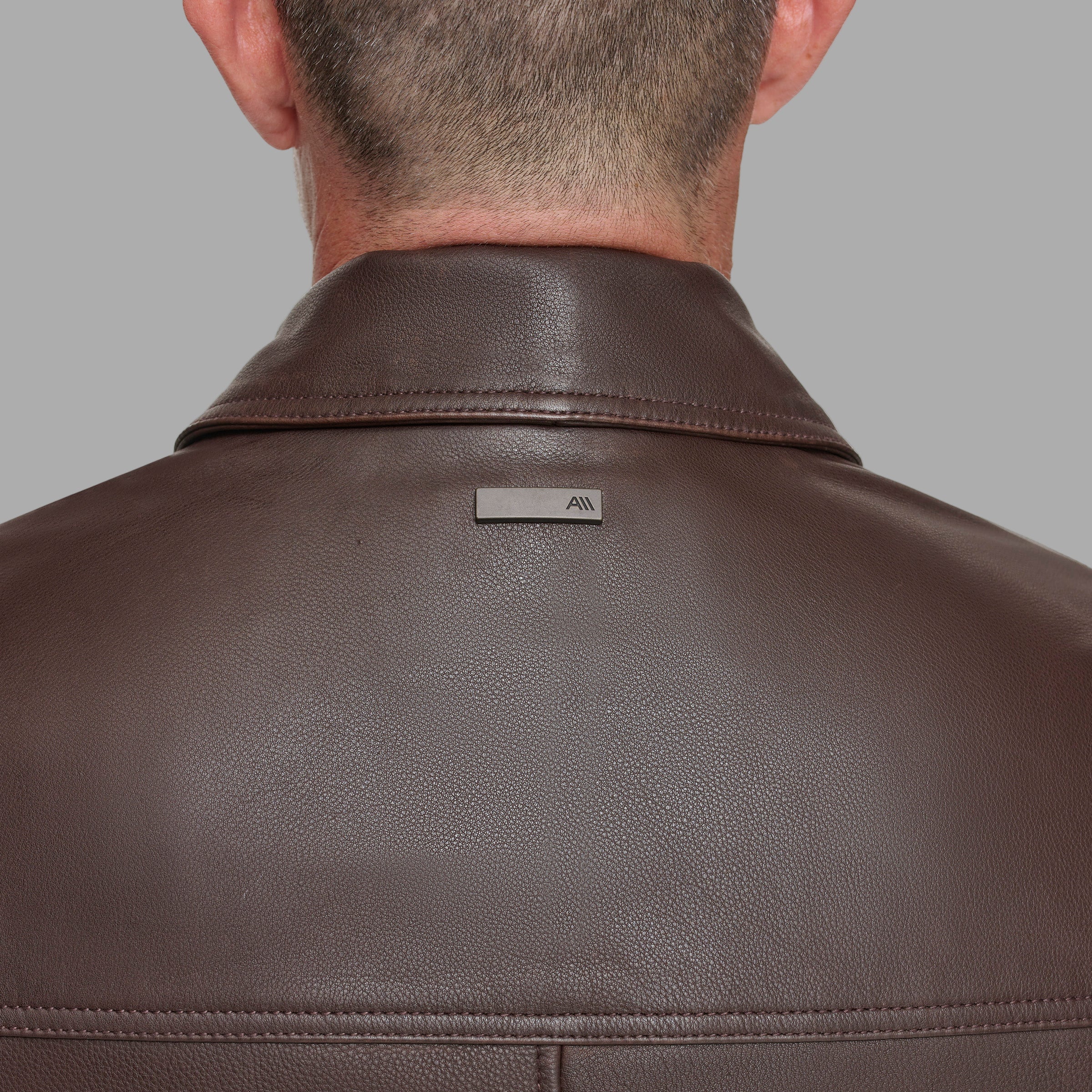 Halen Leather Shirt Jacket View 7 | Andrew Marc Collection