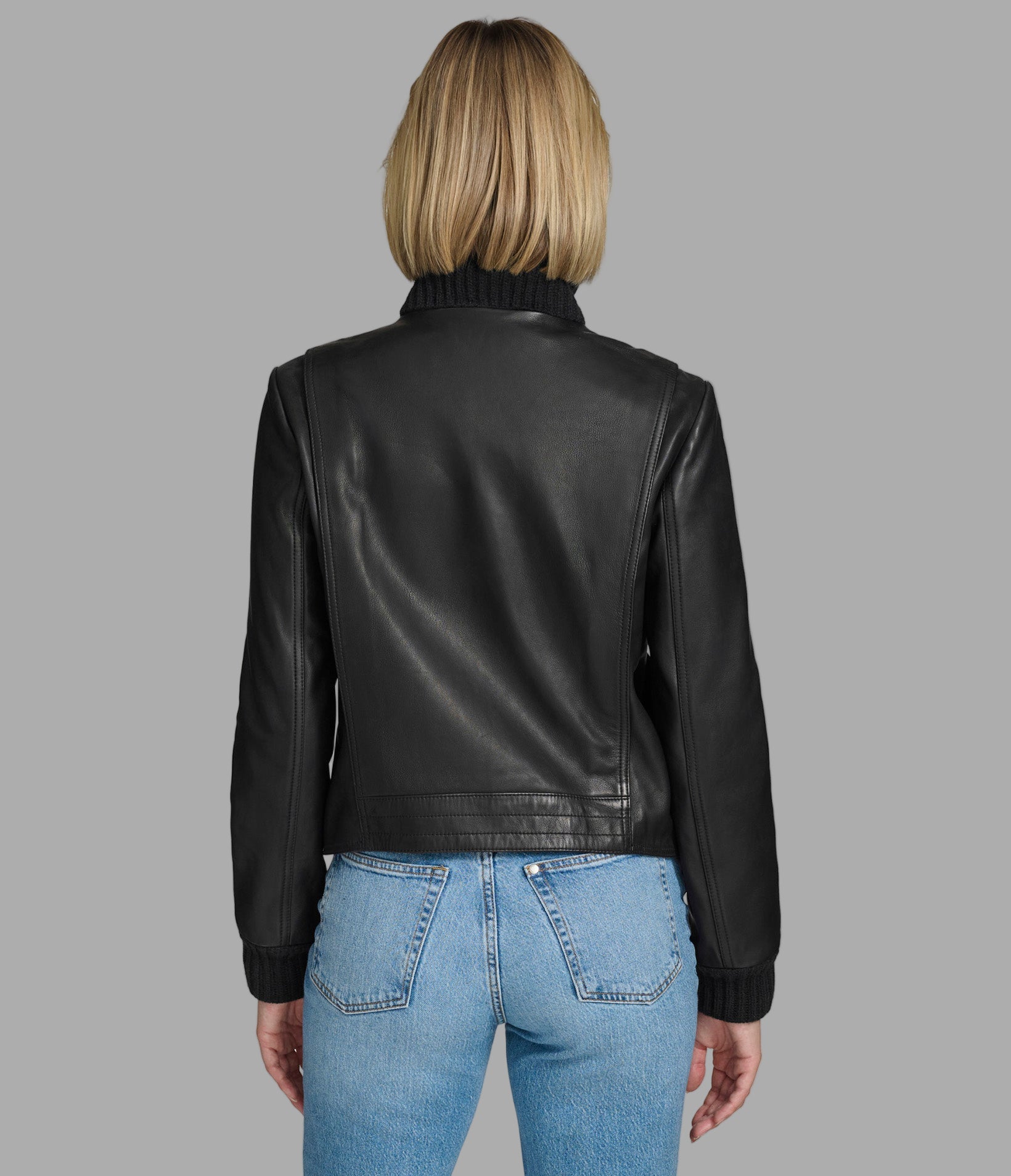 Beatrix Leather Jacket View 2 | Andrew Marc Collection