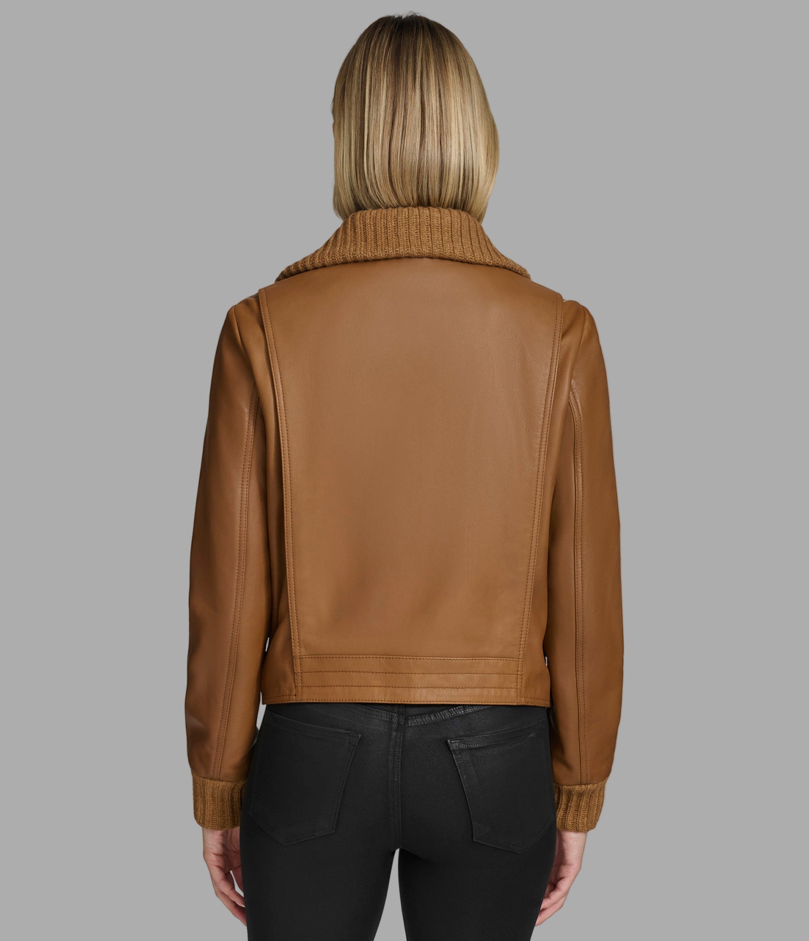 Beatrix Leather Jacket View 2 | Andrew Marc Collection