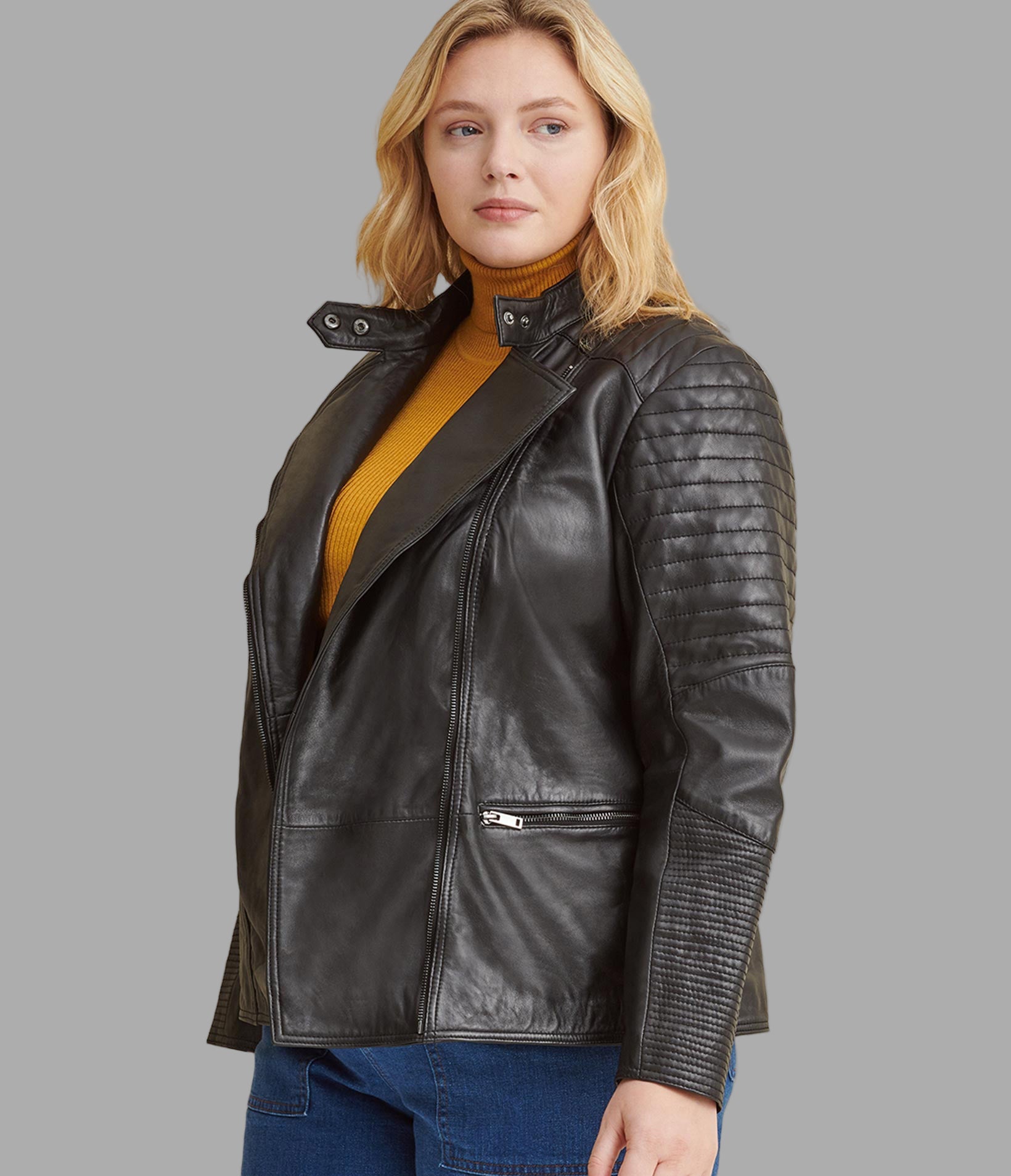 Plus Size Quilted Leather Moto Jacket Wilsons Leather